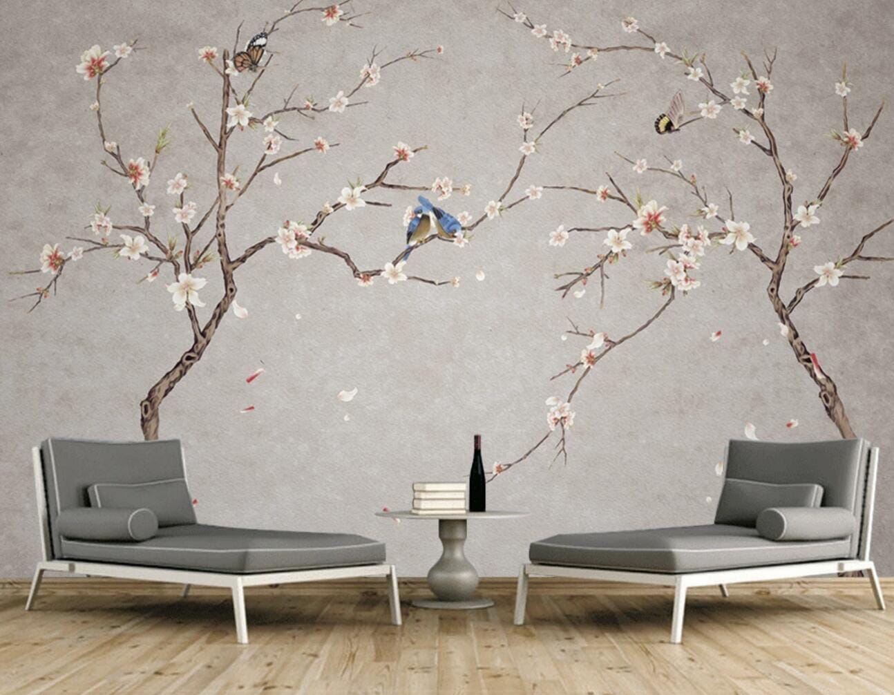 3D Plum Tree WC822 Wall Murals Wallpaper AJ Wallpaper 2