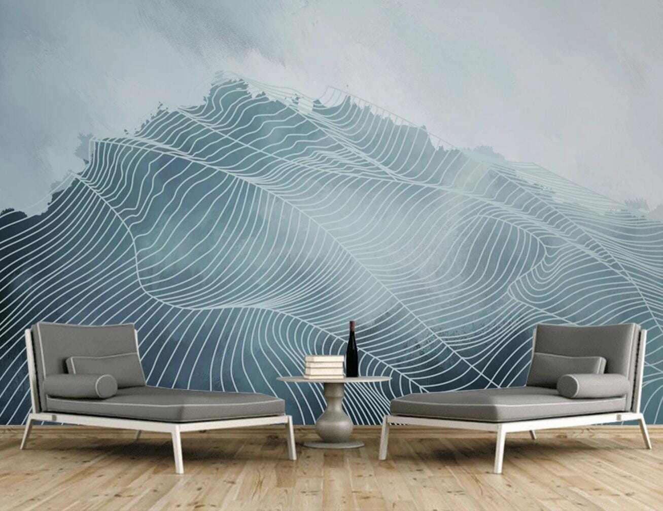 3D White Lines WC713 Wall Murals Wallpaper AJ Wallpaper 2