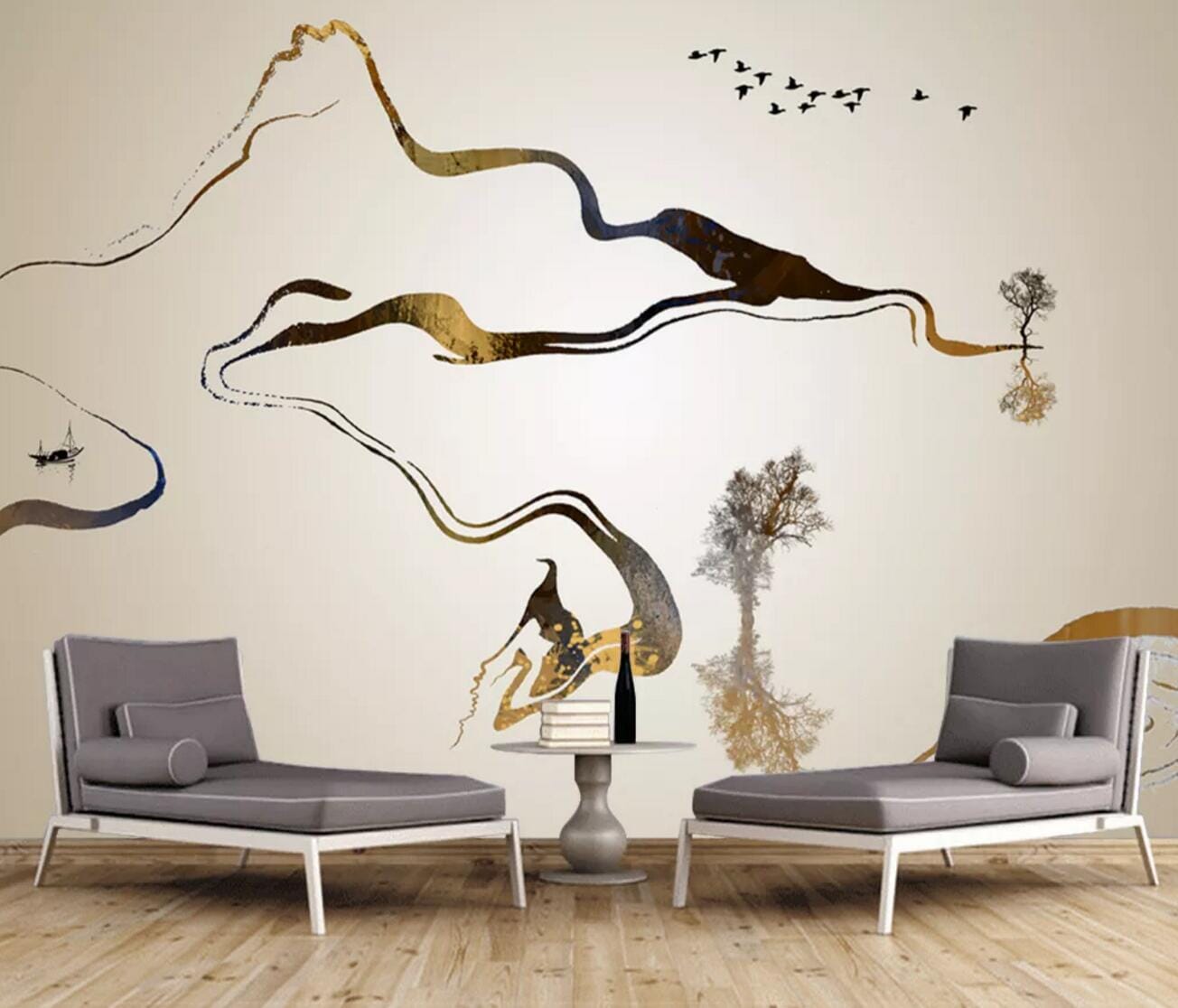 3D Tree Pattern WC672 Wall Murals Wallpaper AJ Wallpaper 2