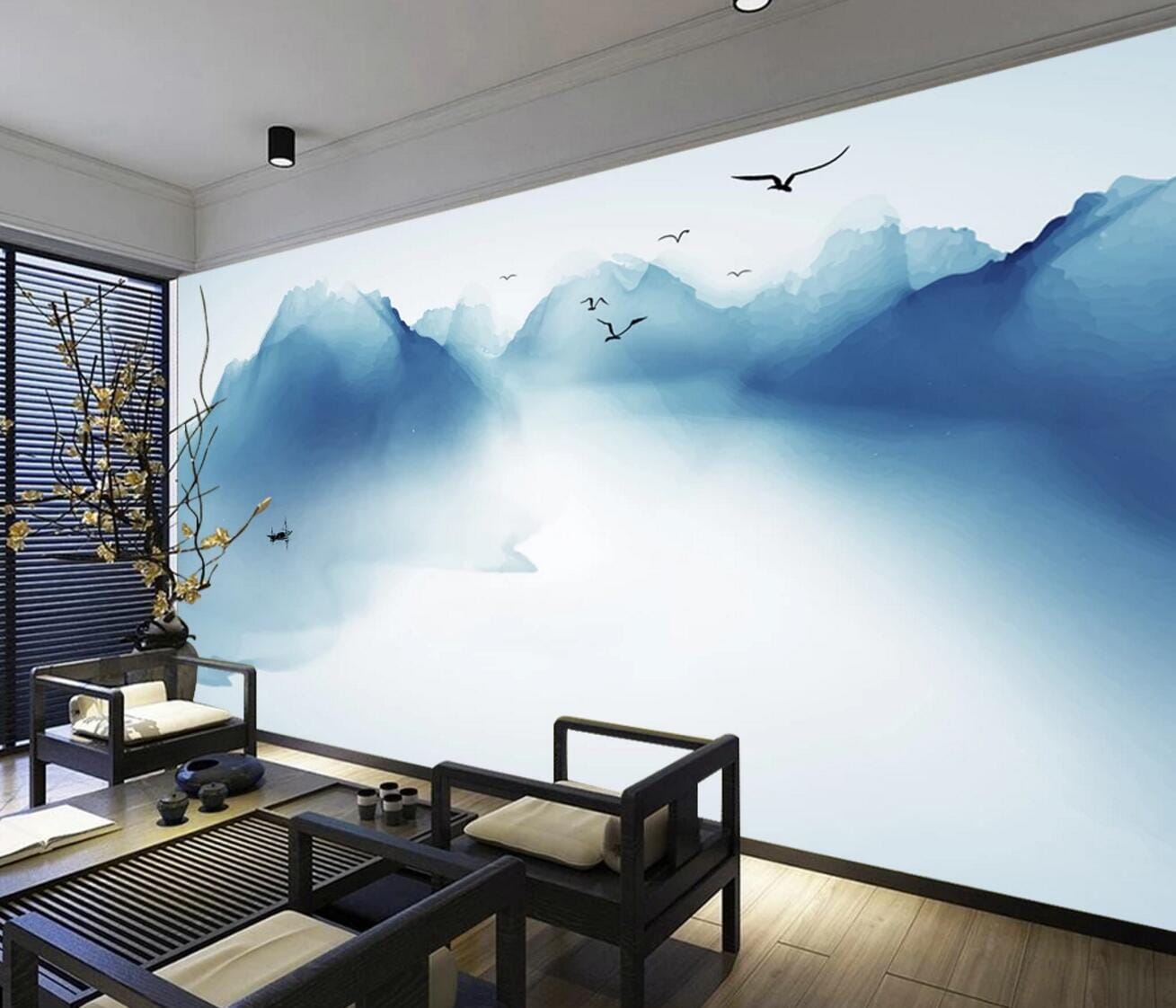 3D Lake Mountain WC658 Wall Murals Wallpaper AJ Wallpaper 2