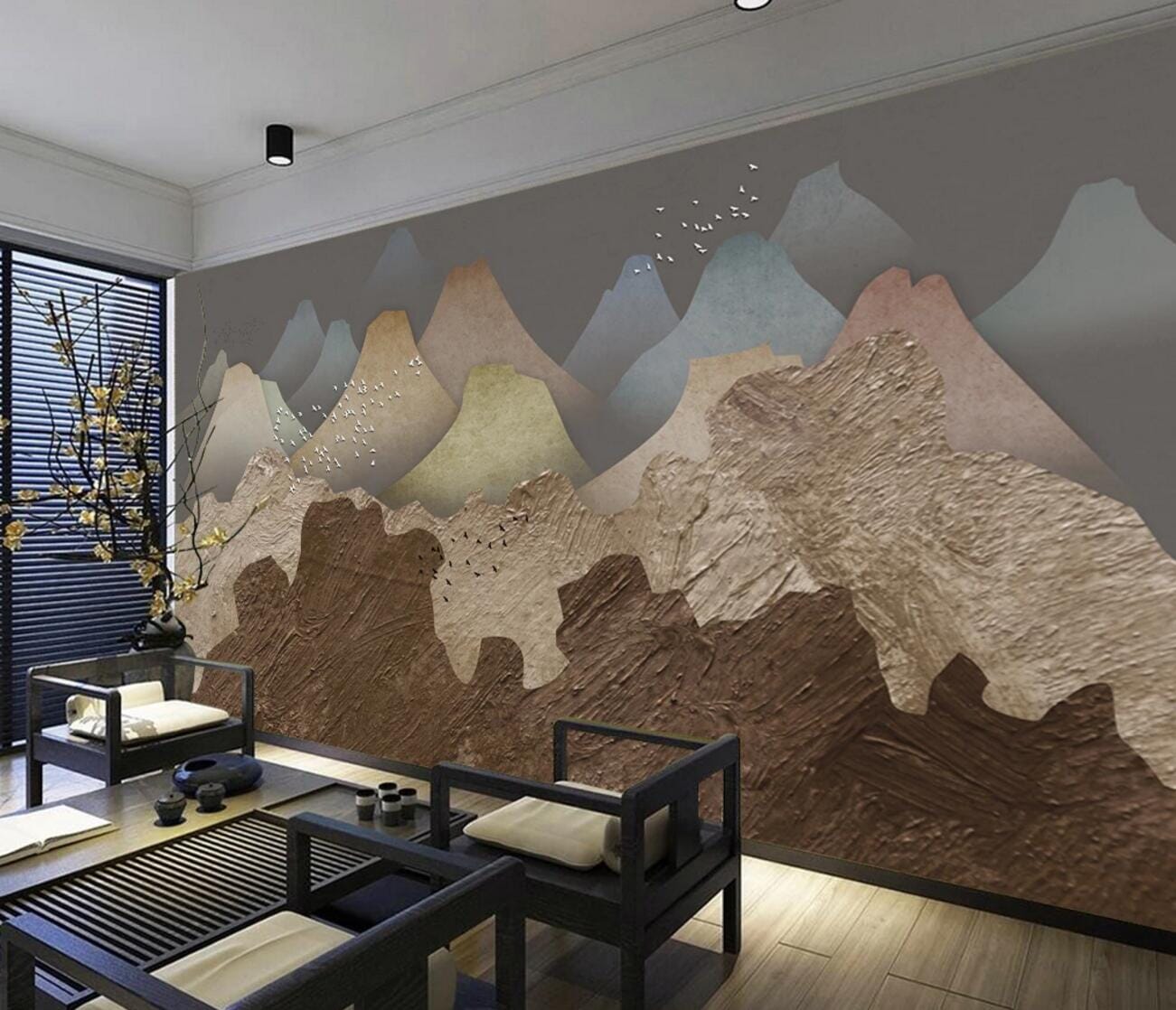 3D Mountain Shape WC553 Wall Murals Wallpaper AJ Wallpaper 2