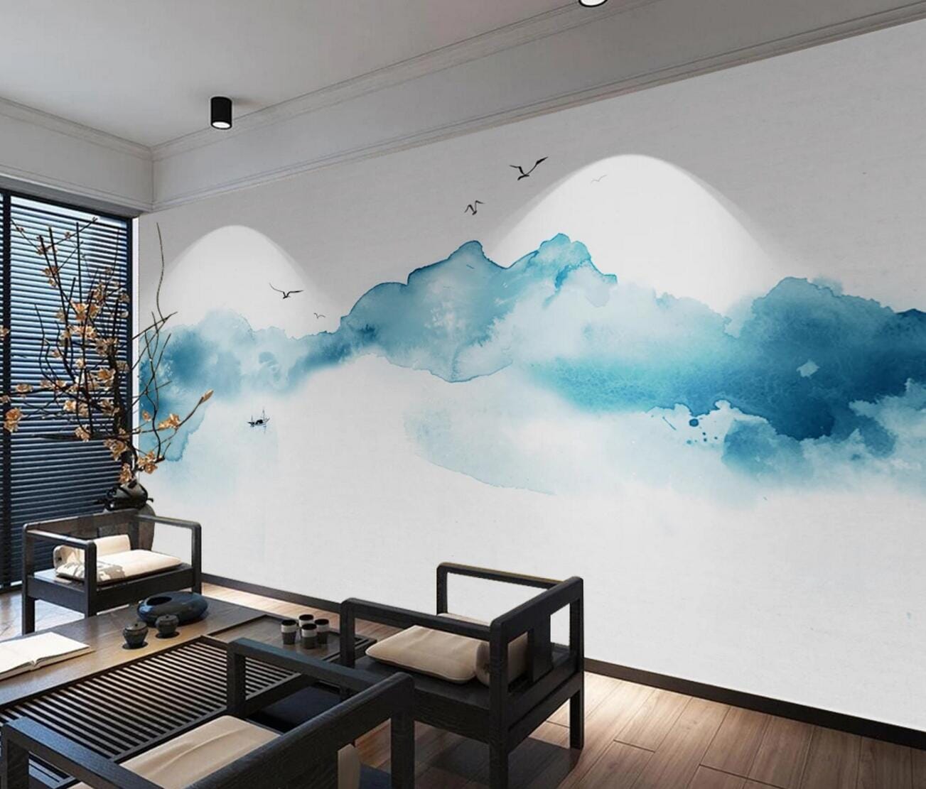3D Blue Cloud WC541 Wall Murals Wallpaper AJ Wallpaper 2