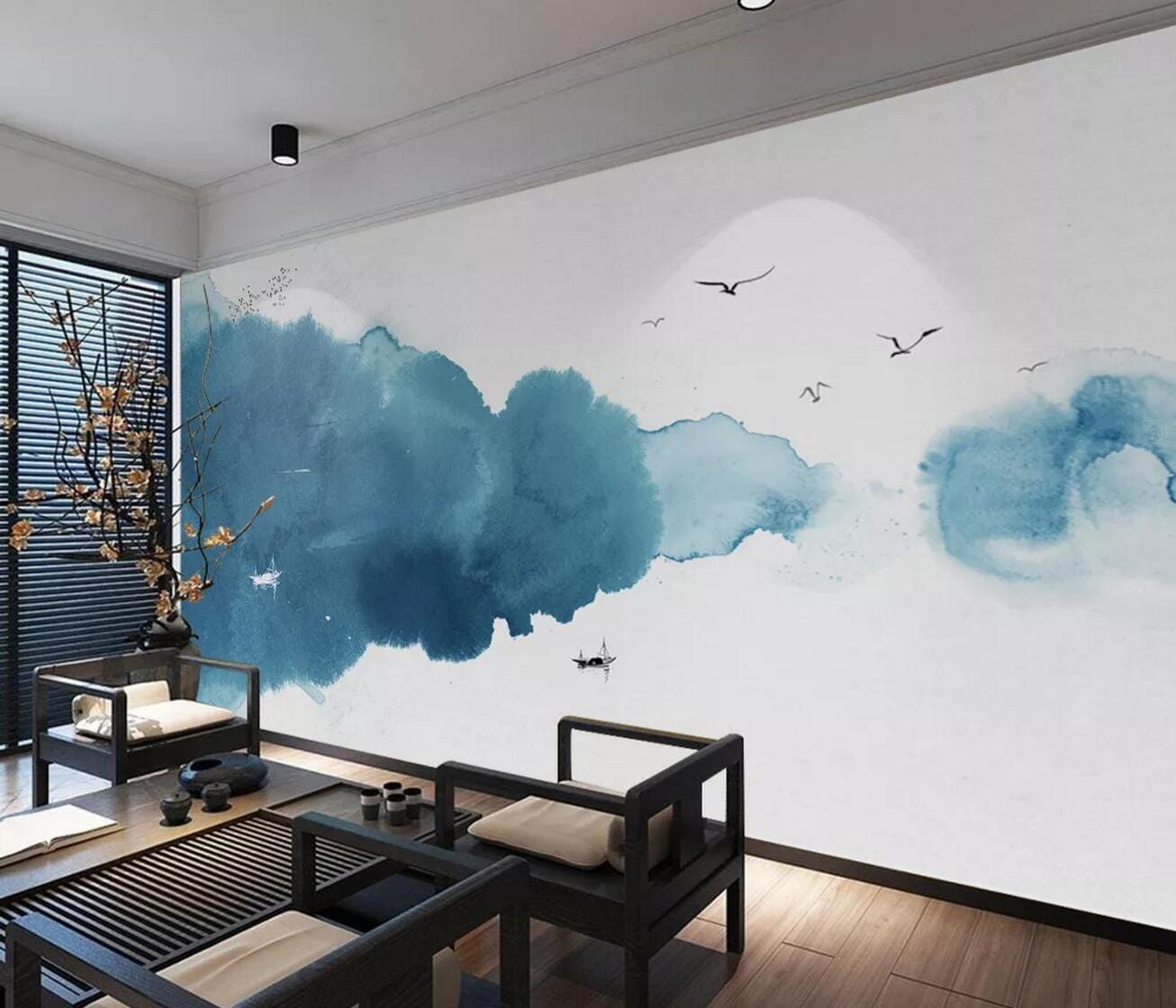3D Green Ink Pattern WC540 Wall Murals Wallpaper AJ Wallpaper 2