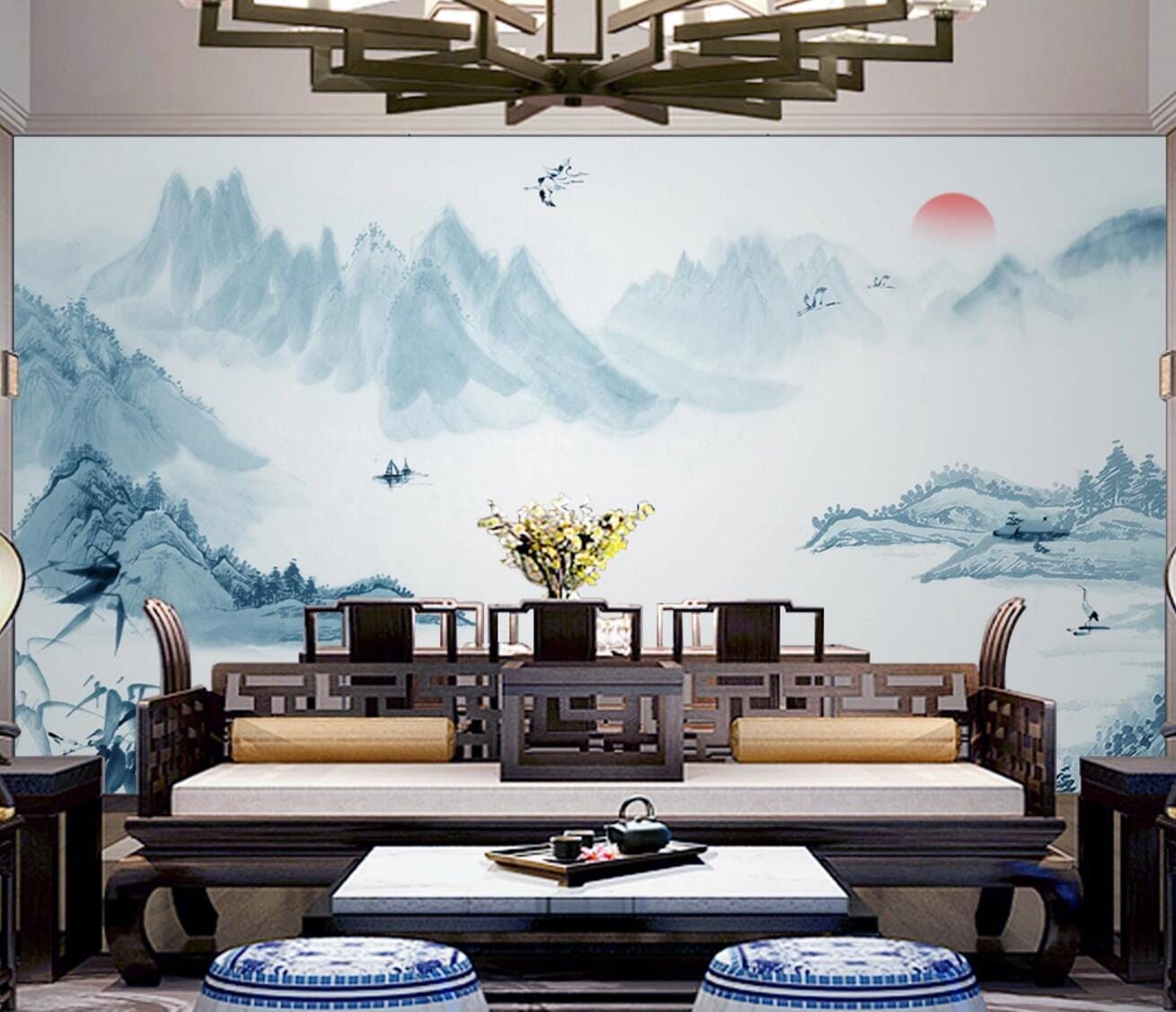 3D Mountain Bamboo WC532 Wall Murals Wallpaper AJ Wallpaper 2