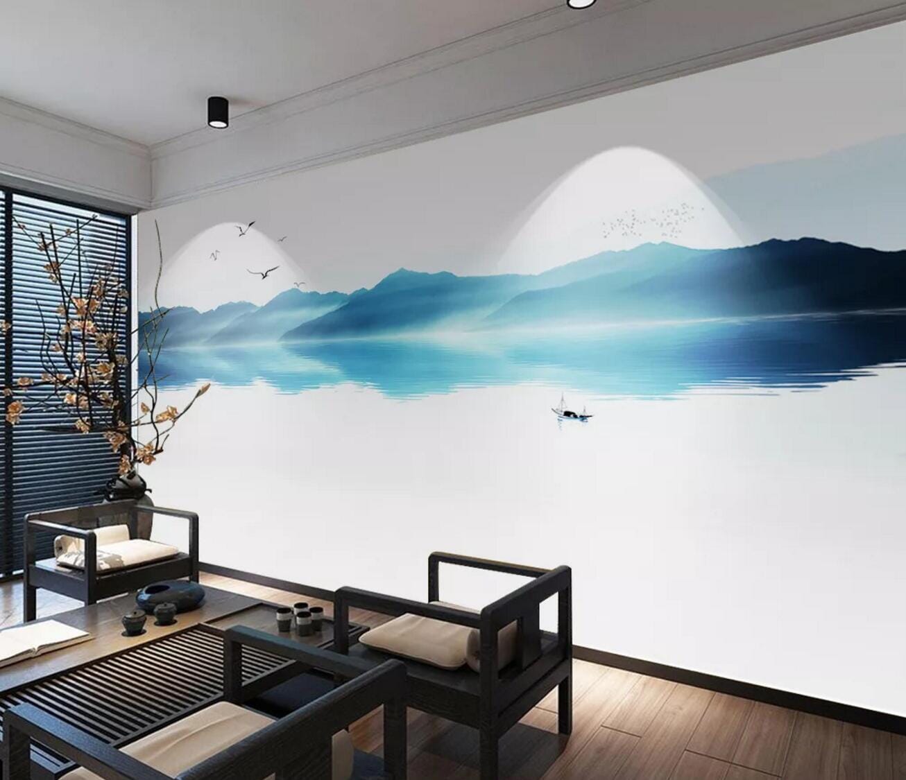 3D Blue Mountain WC531 Wall Murals Wallpaper AJ Wallpaper 2