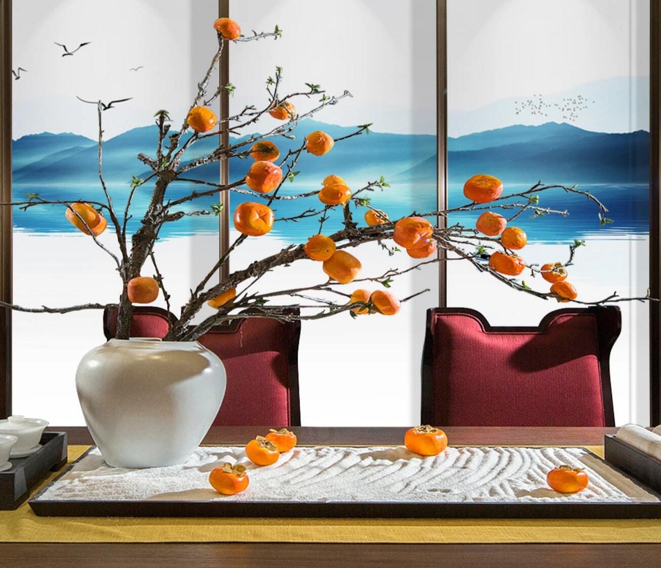 3D Blue Mountain WC531 Wall Murals Wallpaper AJ Wallpaper 2