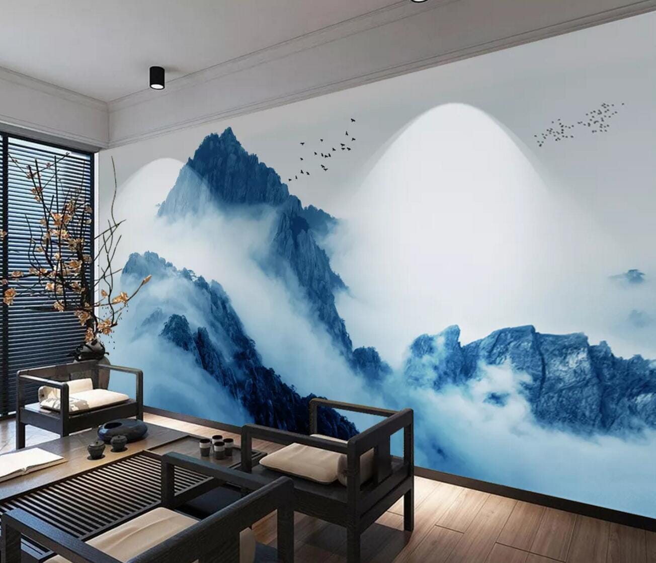 3D Mountain Fog WC530 Wall Murals Wallpaper AJ Wallpaper 2