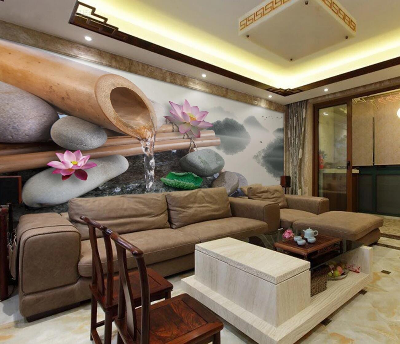 3D Goose Soft Lotus WC408 Wall Murals Wallpaper AJ Wallpaper 2