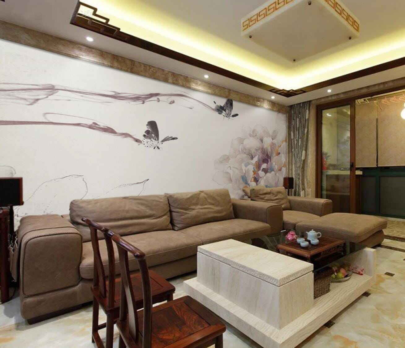 3D Ink Butterfly WC406 Wall Murals Wallpaper AJ Wallpaper 2