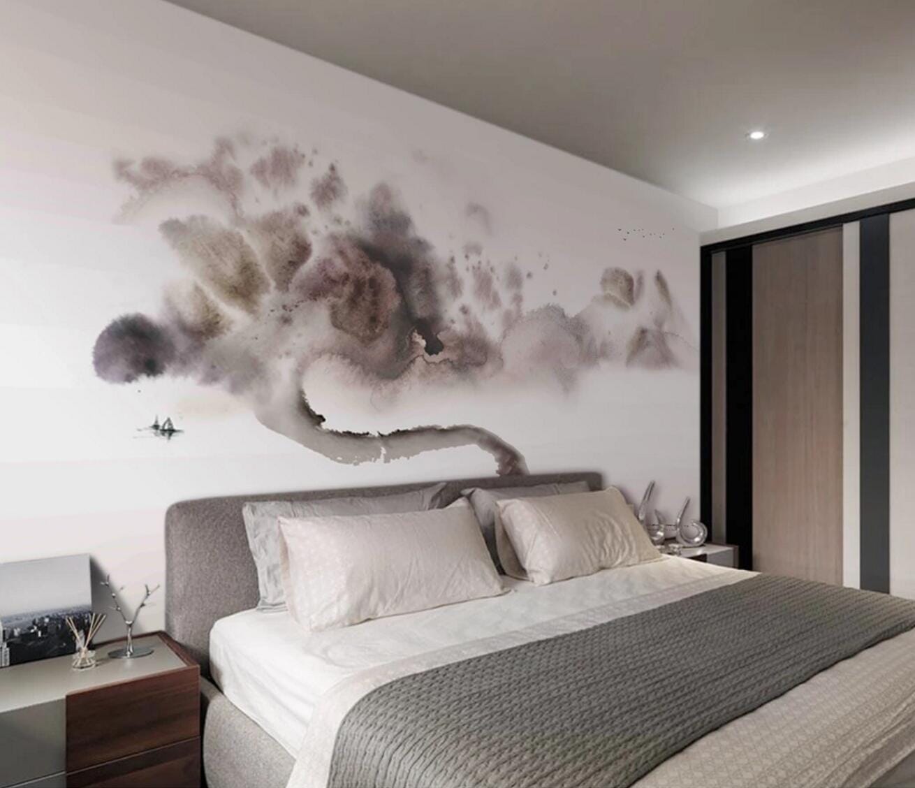 3D Ink Boat WC397 Wall Murals Wallpaper AJ Wallpaper 2