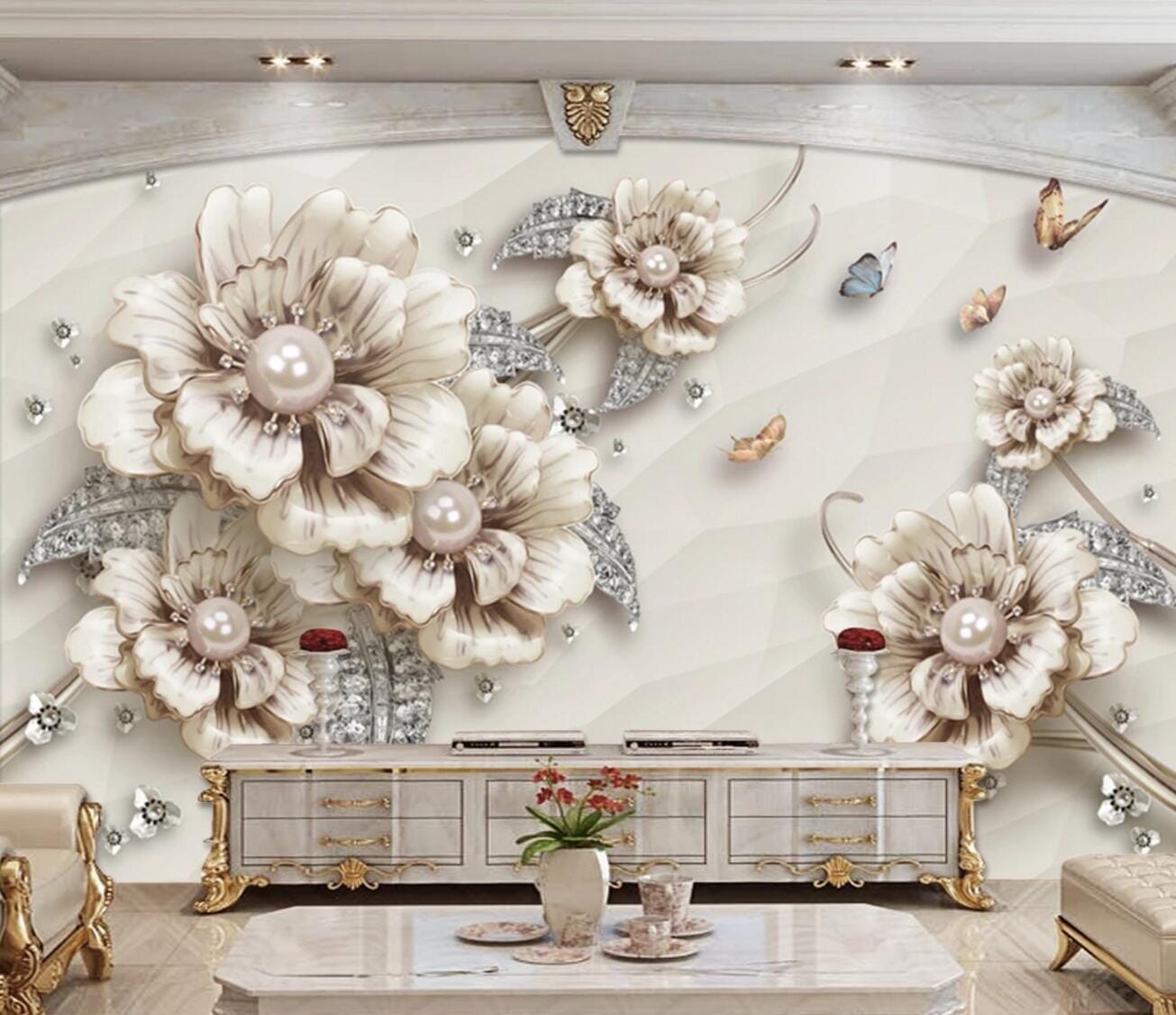3D Diamond Leaf WC388 Wall Murals Wallpaper AJ Wallpaper 2