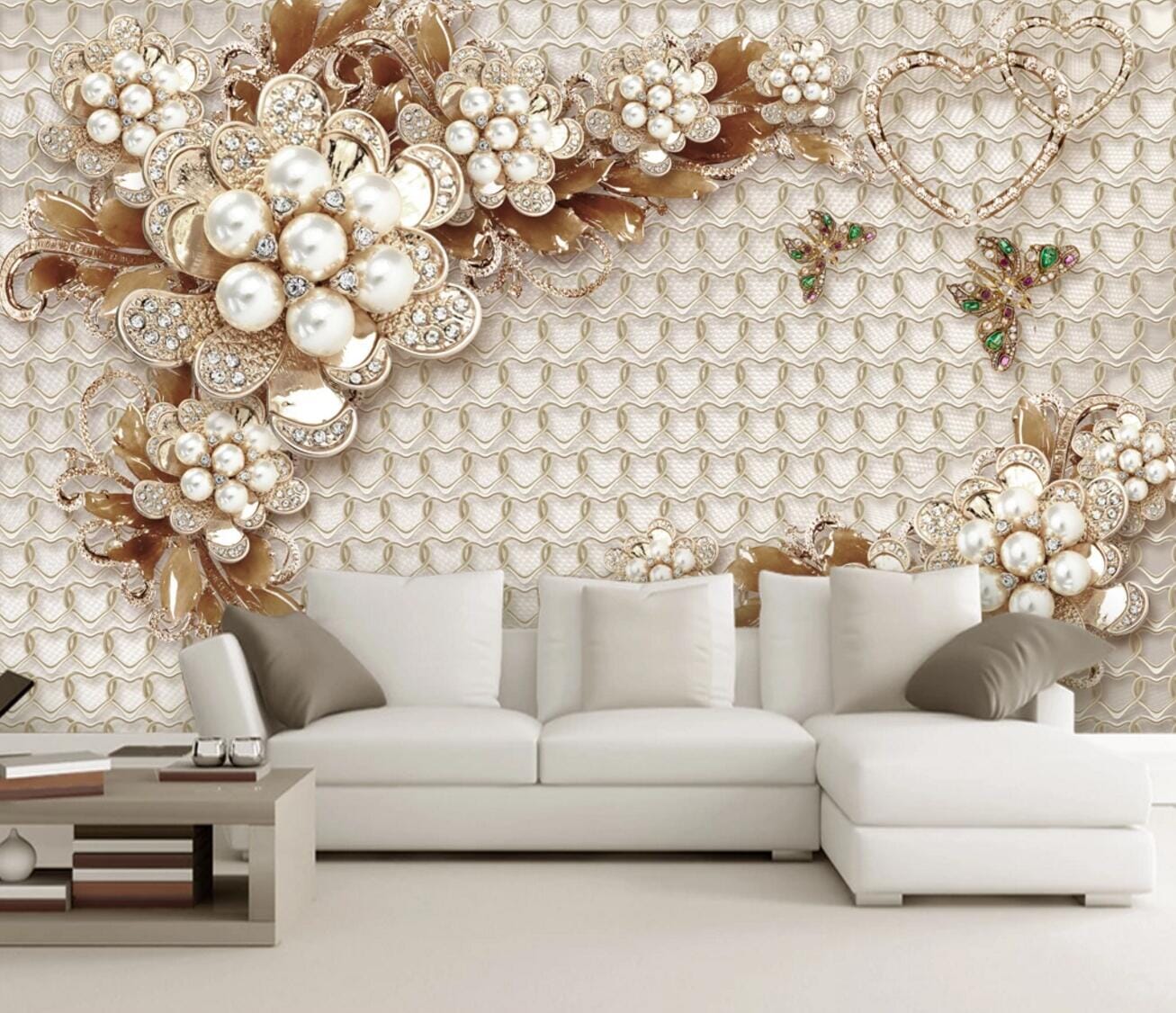 3D Emerald Butterfly WC324 Wall Murals Wallpaper AJ Wallpaper 2