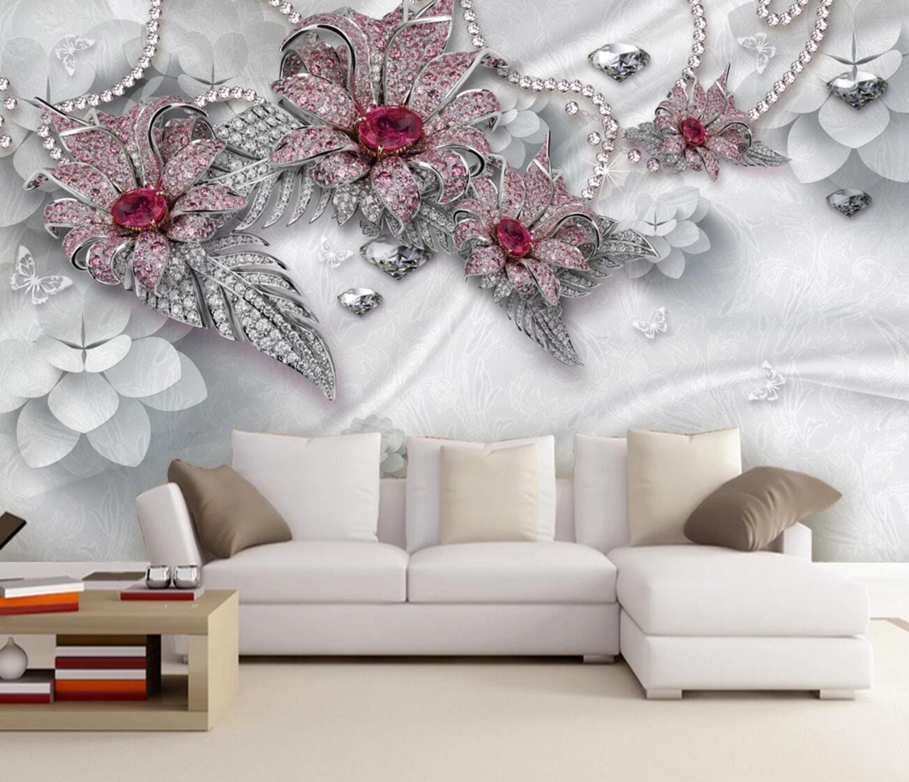 3D Rose Diamond WC246 Wall Murals Wallpaper AJ Wallpaper 2
