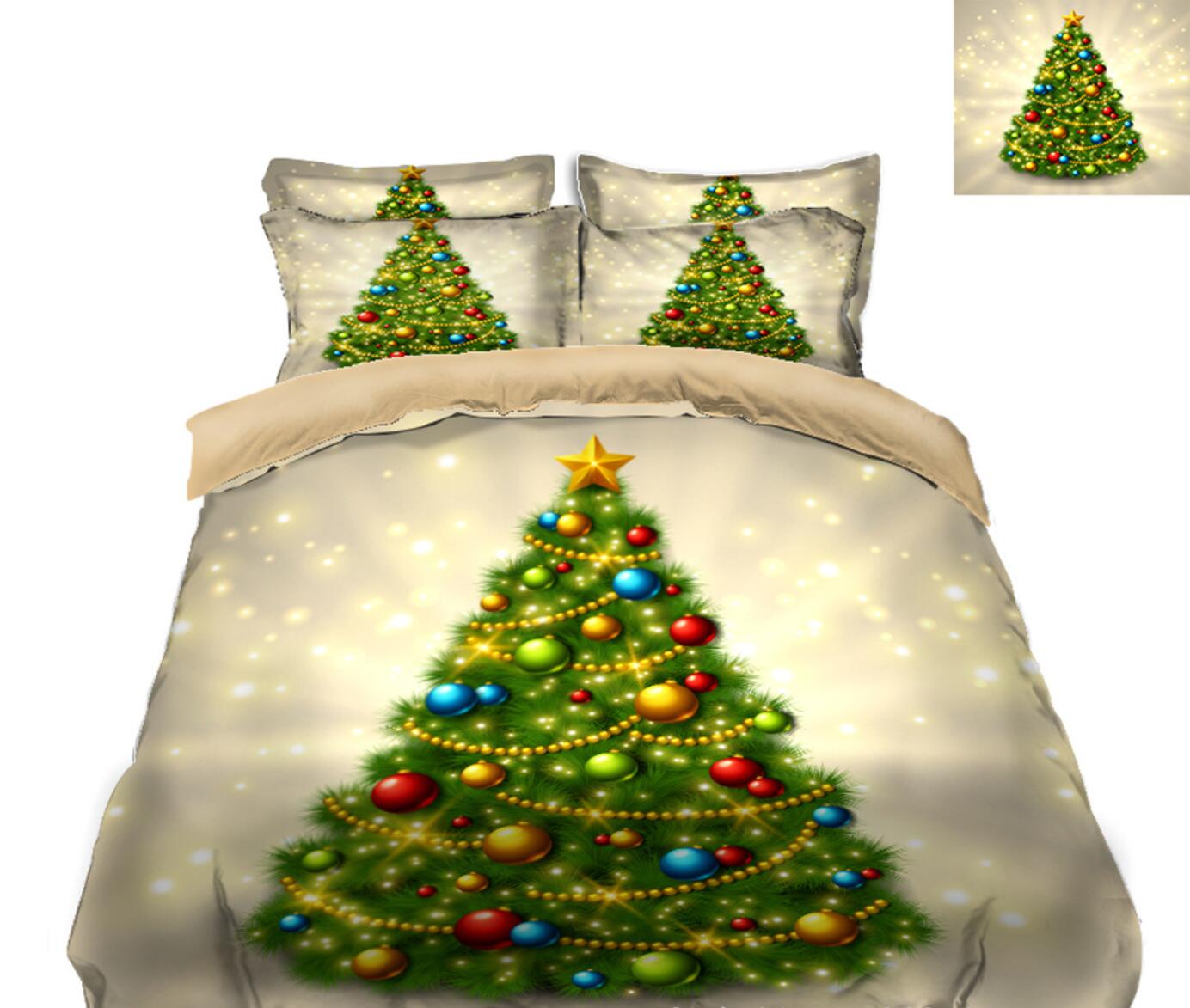 3D Christmas Tree 45074 Christmas Quilt Duvet Cover Xmas Bed Pillowcases
