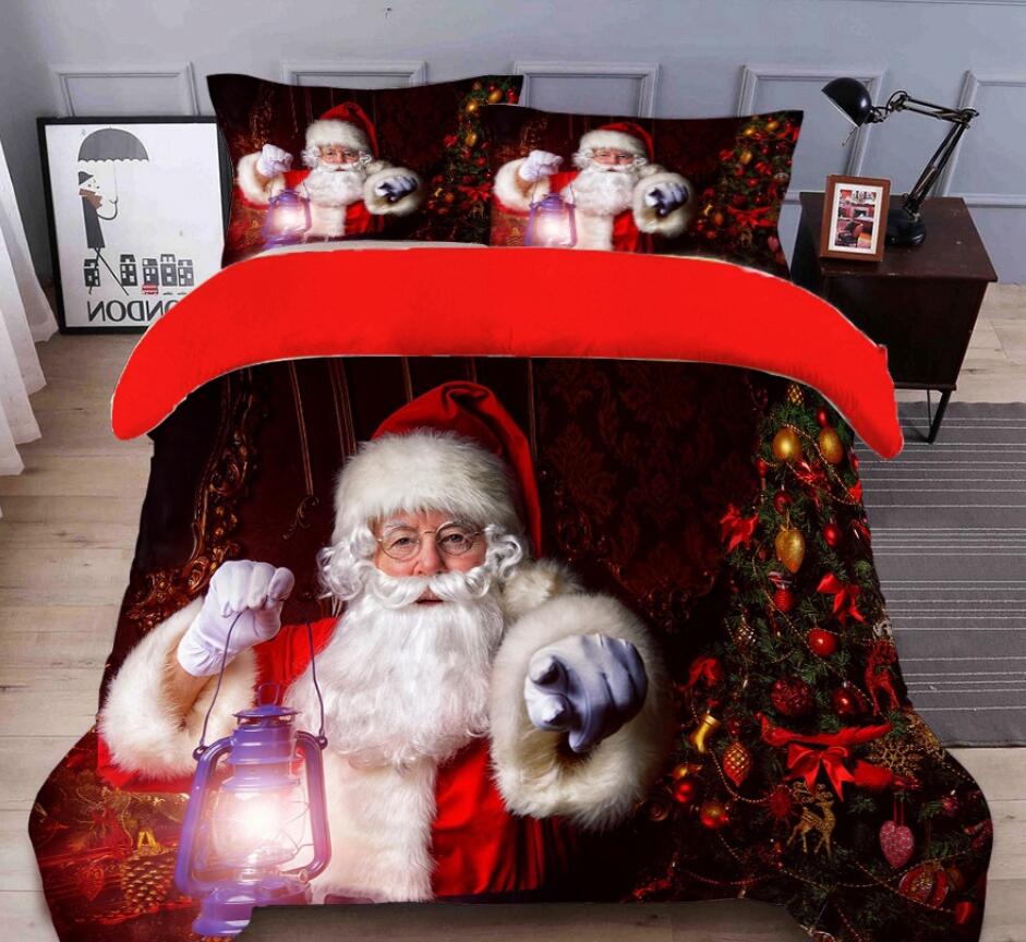 3D Santa Claus 45150 Christmas Quilt Duvet Cover Xmas Bed Pillowcases