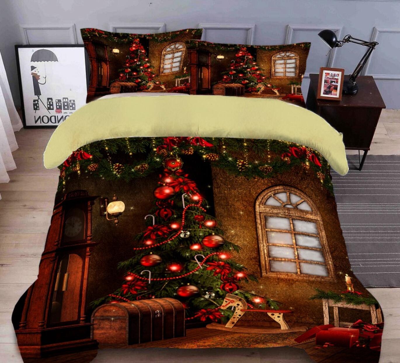 3D Christmas Tree 45177 Christmas Quilt Duvet Cover Xmas Bed Pillowcases