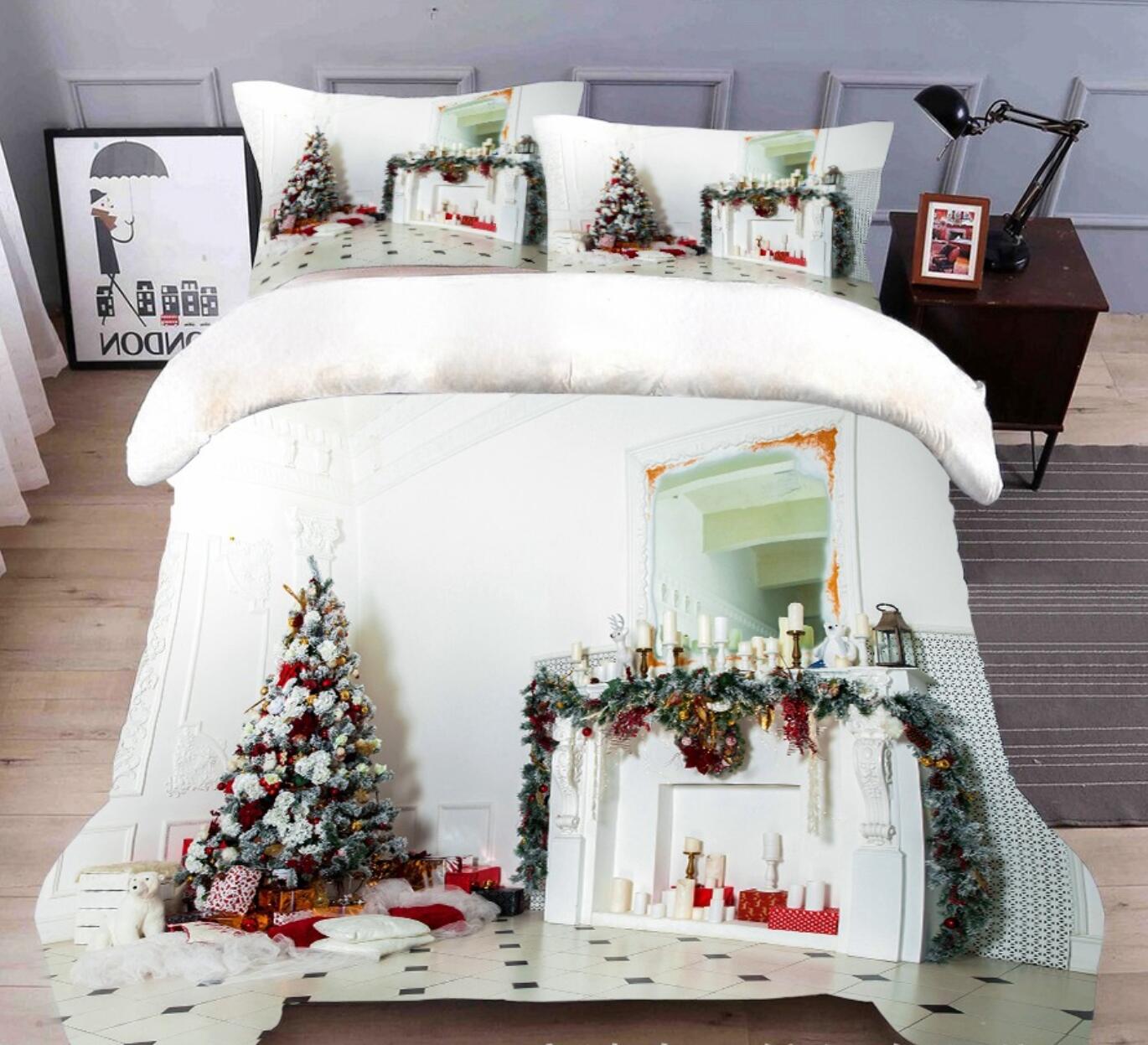 3D Christmas Tree 45178 Christmas Quilt Duvet Cover Xmas Bed Pillowcases