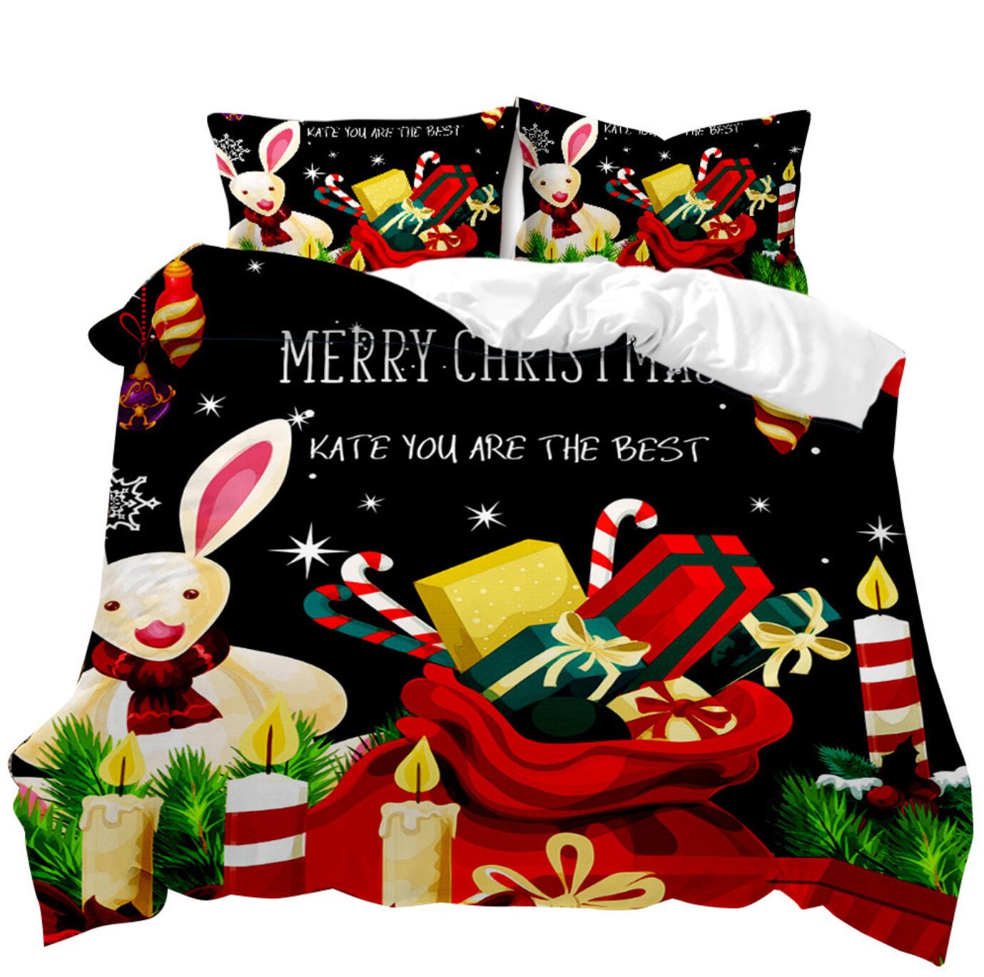 3D Christmas Gift 45240 Christmas Quilt Duvet Cover Xmas Bed Pillowcases