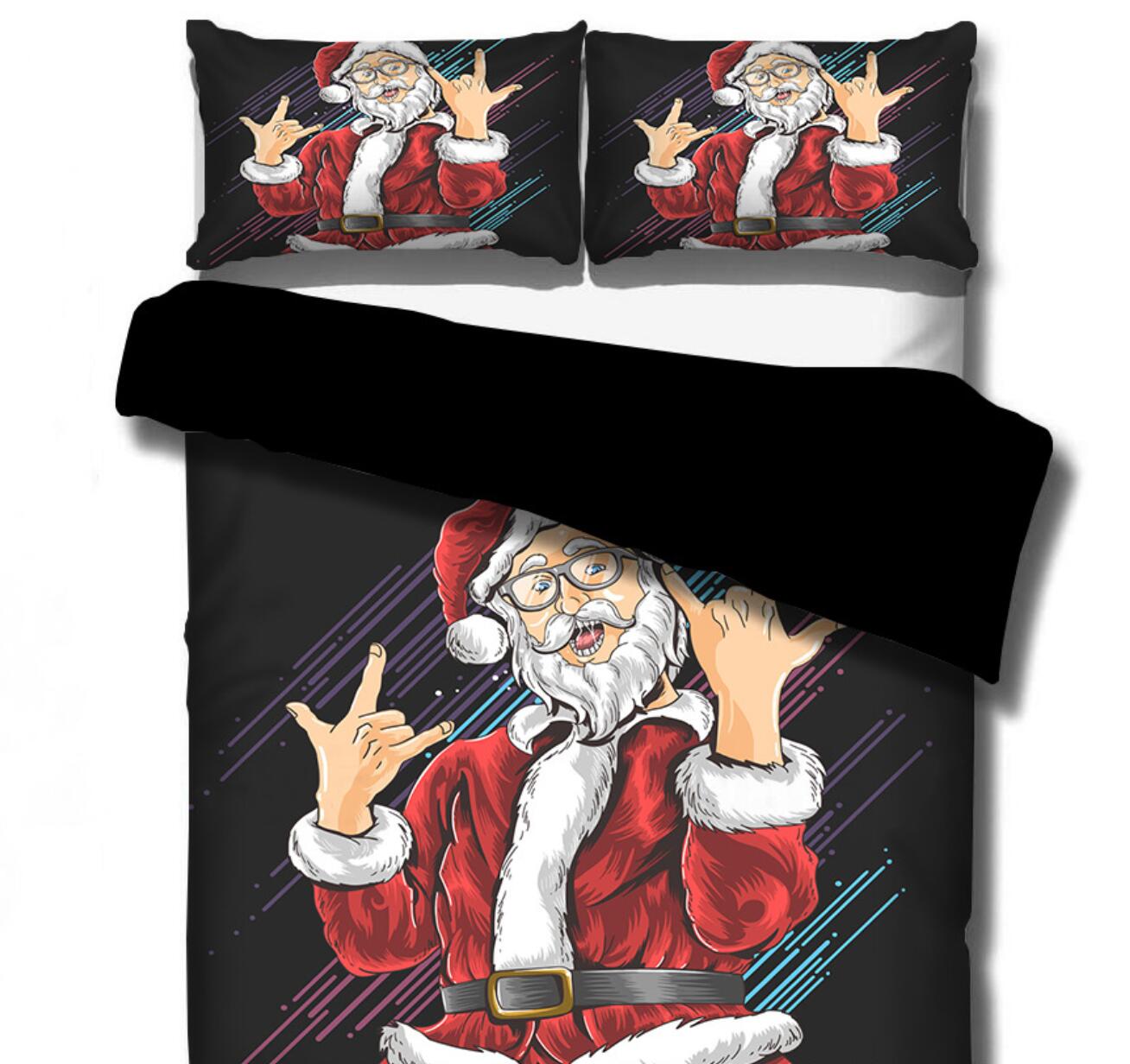 3D Santa Claus 46043 Christmas Quilt Duvet Cover Xmas Bed Pillowcases