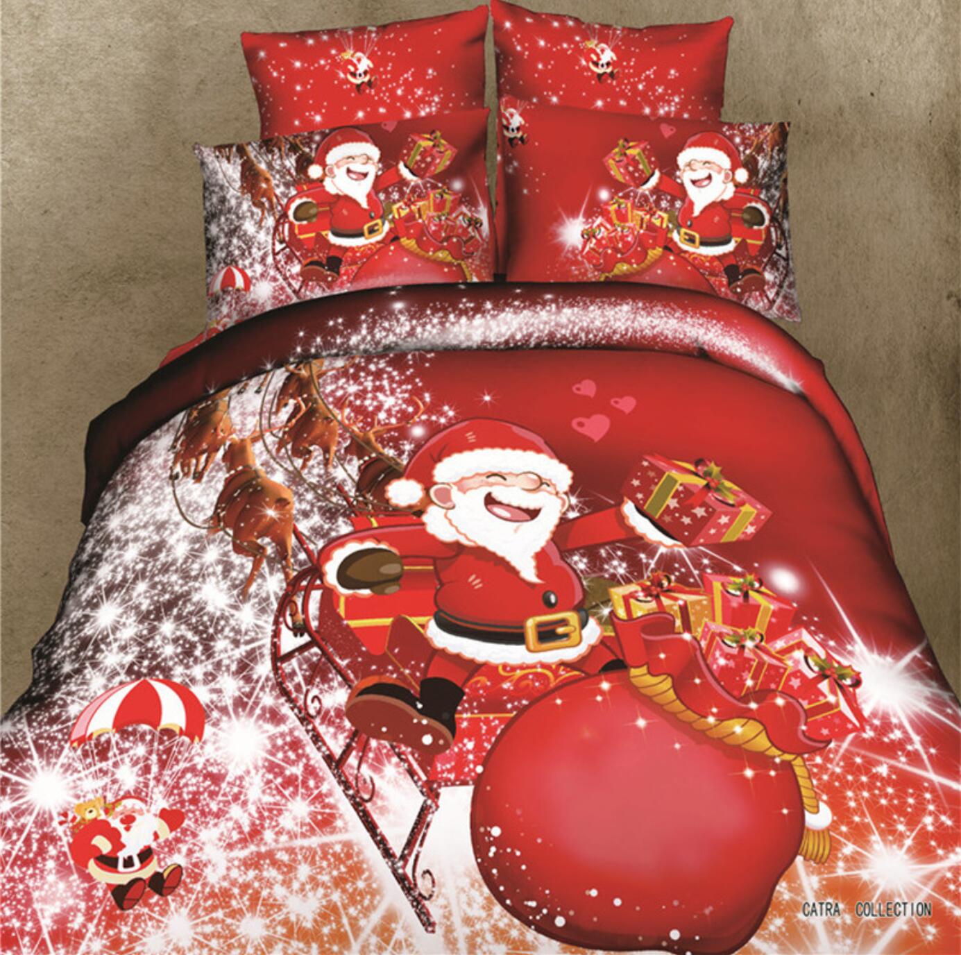 3D Santa Claus Giving Gifts 46078 Christmas Quilt Duvet Cover Xmas Bed Pillowcases