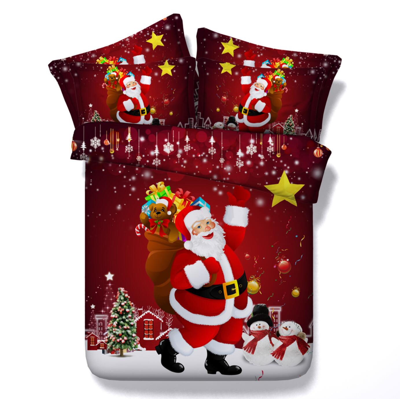 3D Santa Gift 46091 Christmas Quilt Duvet Cover Xmas Bed Pillowcases