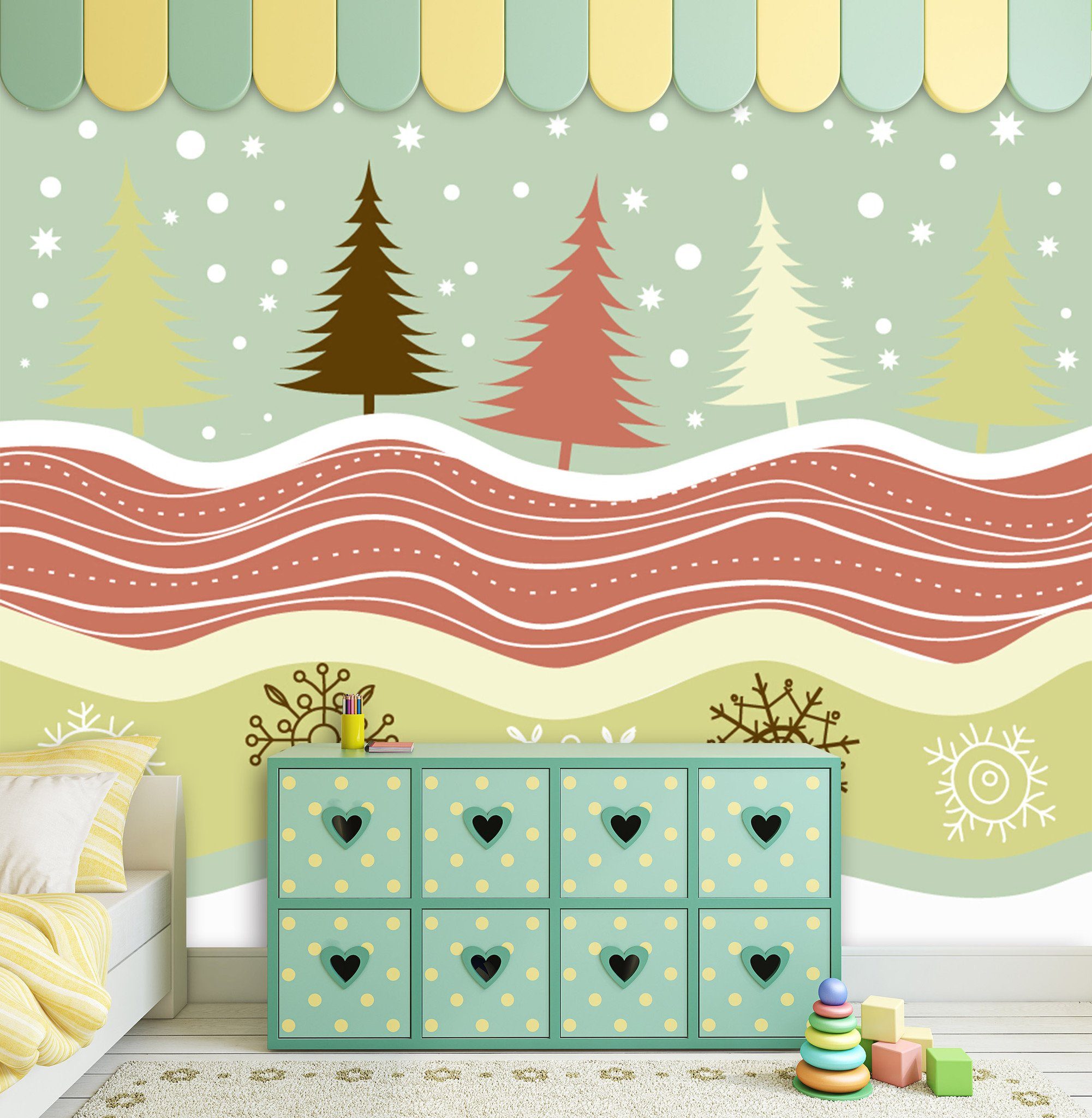 3D Christmas Tree With Snowflake 656 Wallpaper AJ Wallpaper
