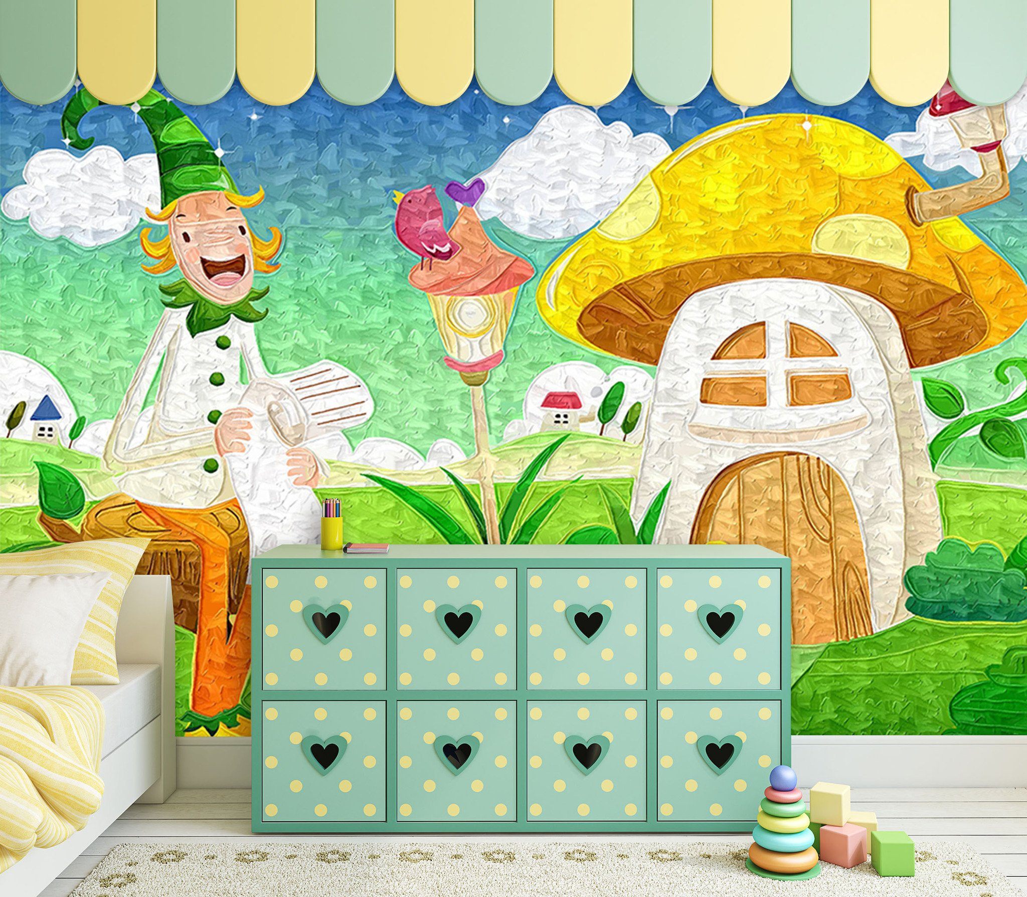 3D Mushroom House Boy 98 Wallpaper AJ Wallpaper