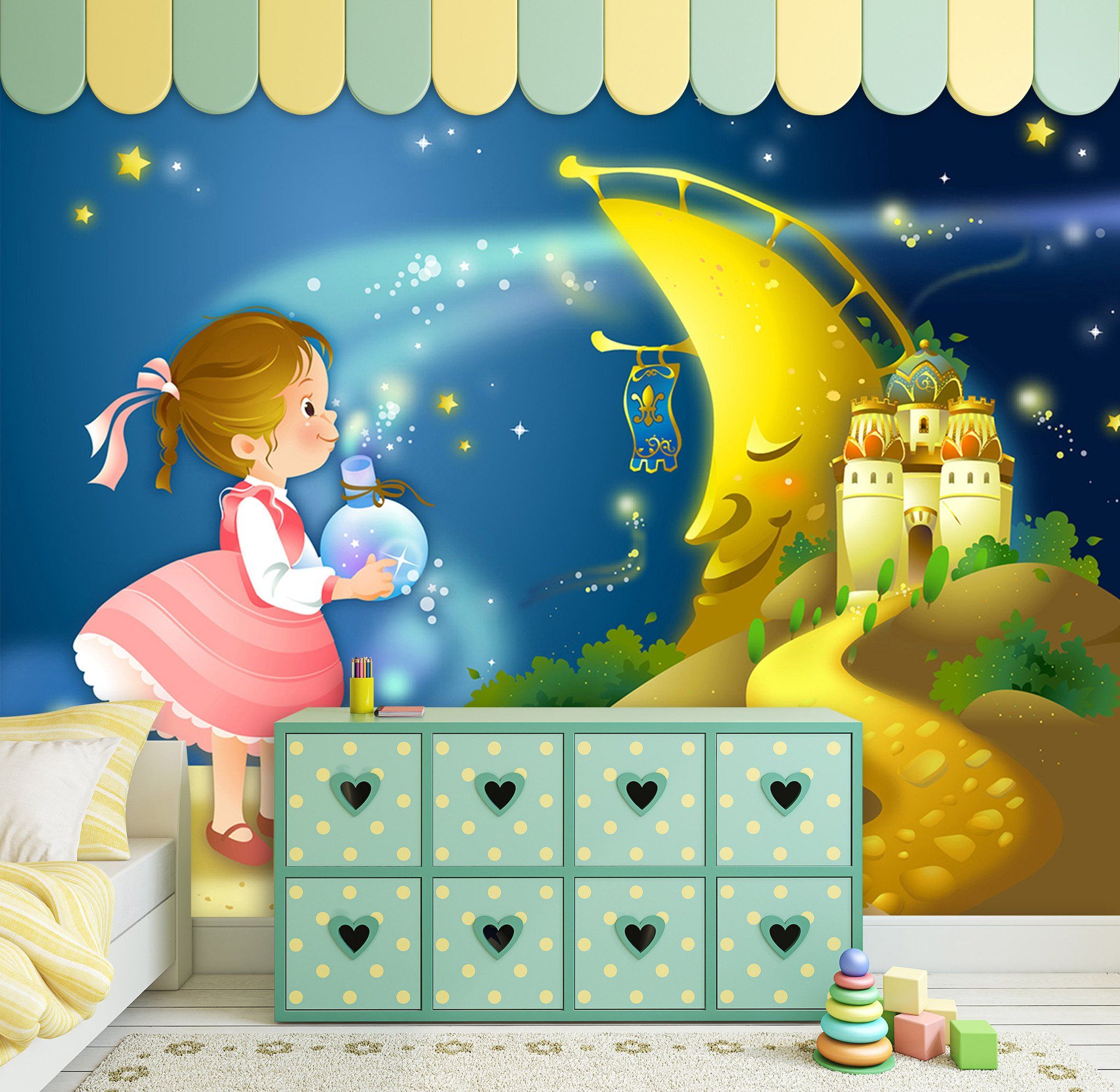 3D Girl To Sea Moon Castle 8 Wallpaper AJ Wallpaper 2
