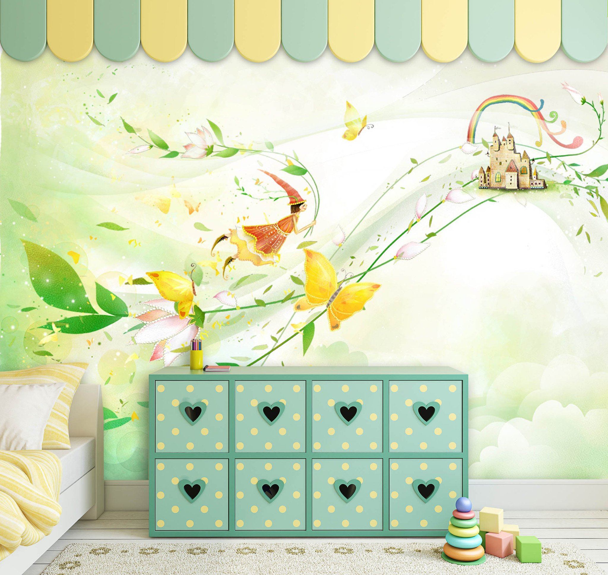 3D Butterfly Green Leaves 88 Wallpaper AJ Wallpapers