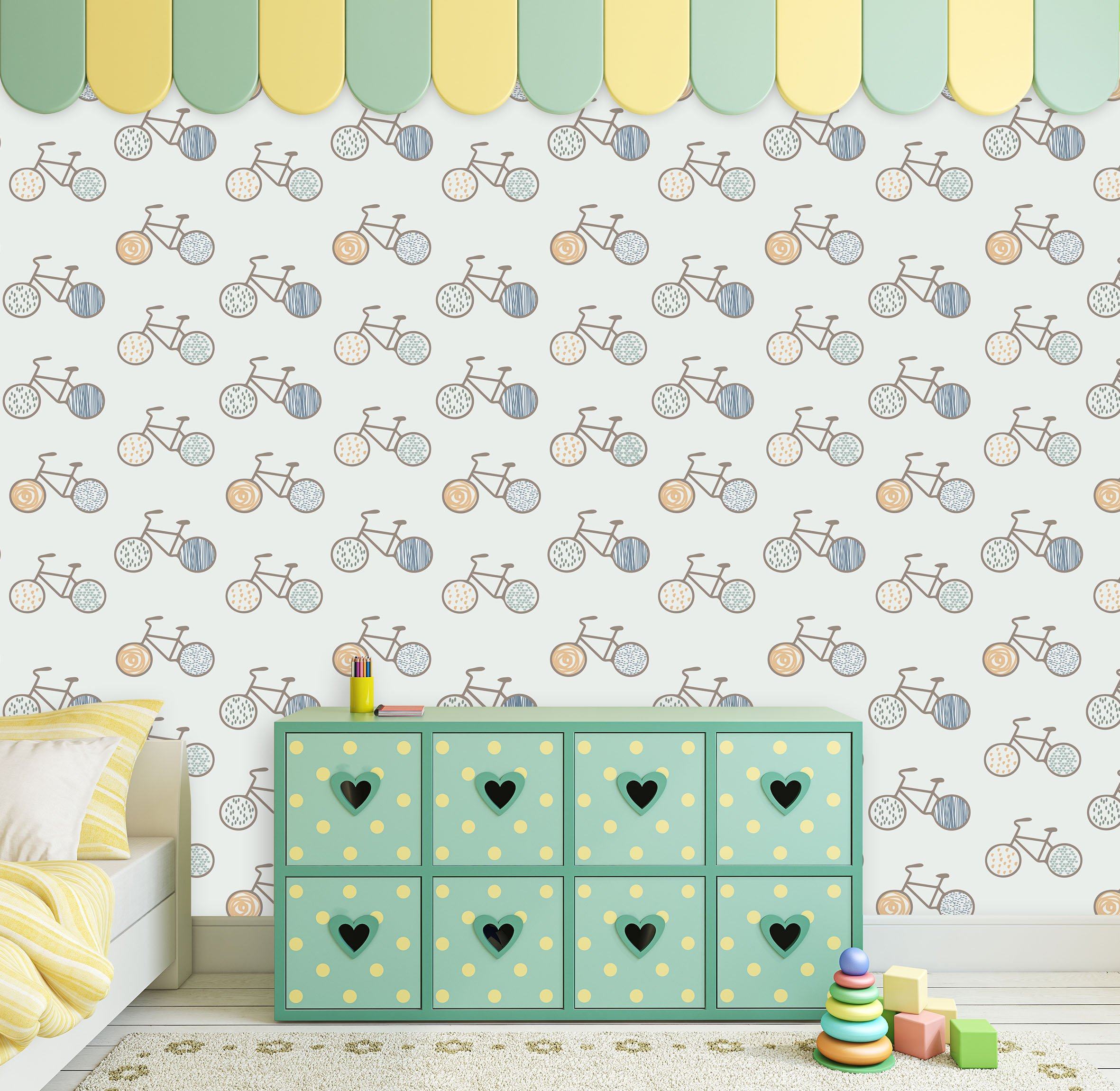 3D Bicycle Texture 1399 Jillian Helvey Wall Mural Wall Murals Wallpaper AJ Wallpaper 2