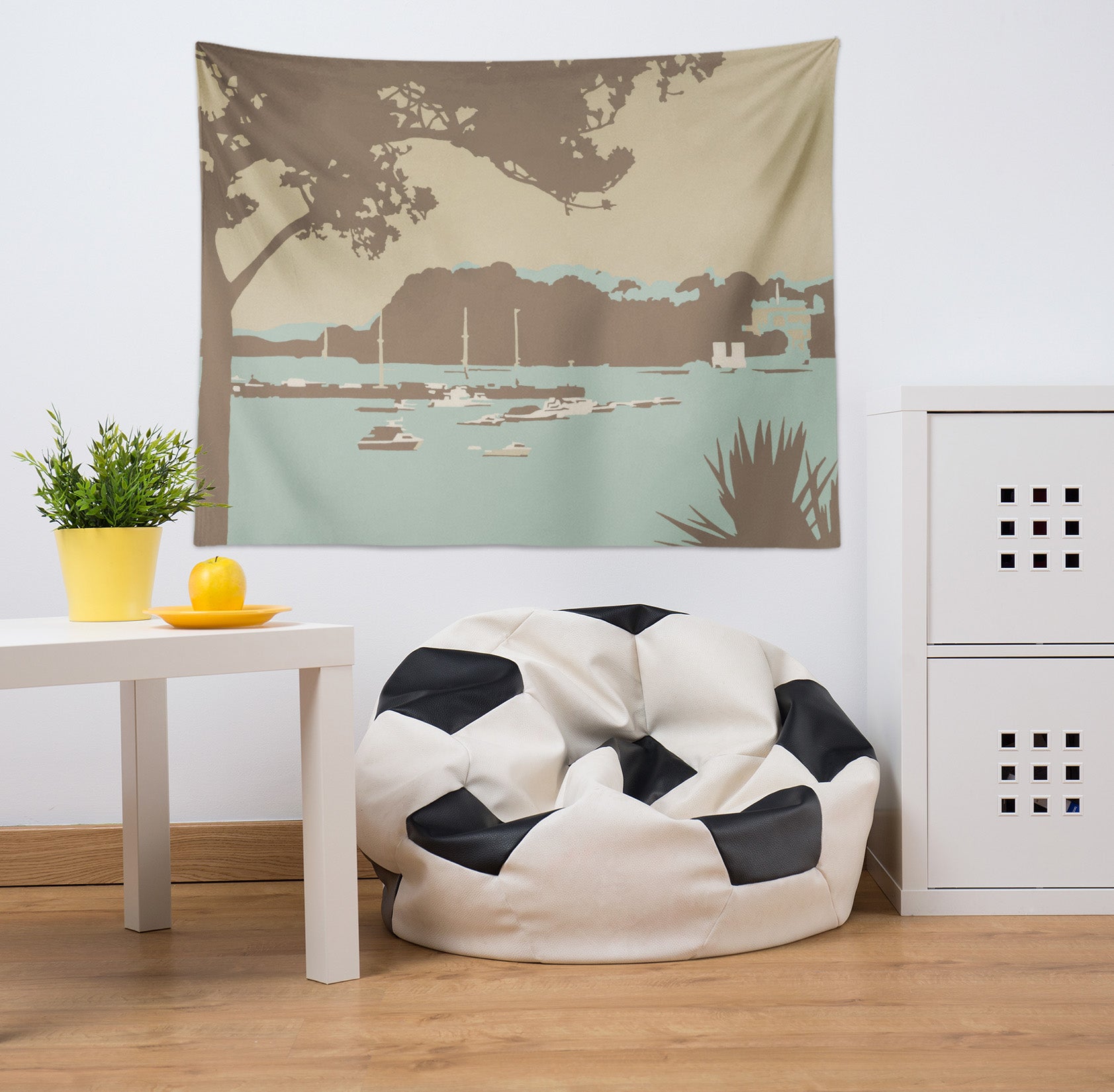 3D Blue Lake Tree 5302 Steve Read Tapestry Hanging Cloth Hang