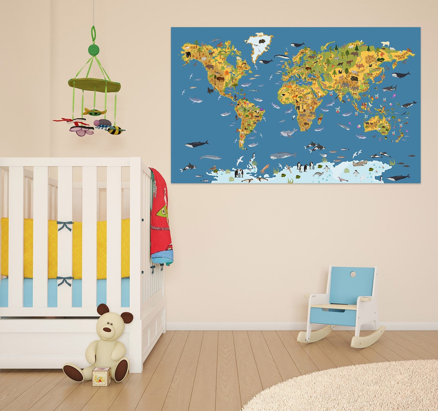 3D Beautiful Ocean 271 World Map Wall Sticker Wallpaper AJ Wallpaper 2