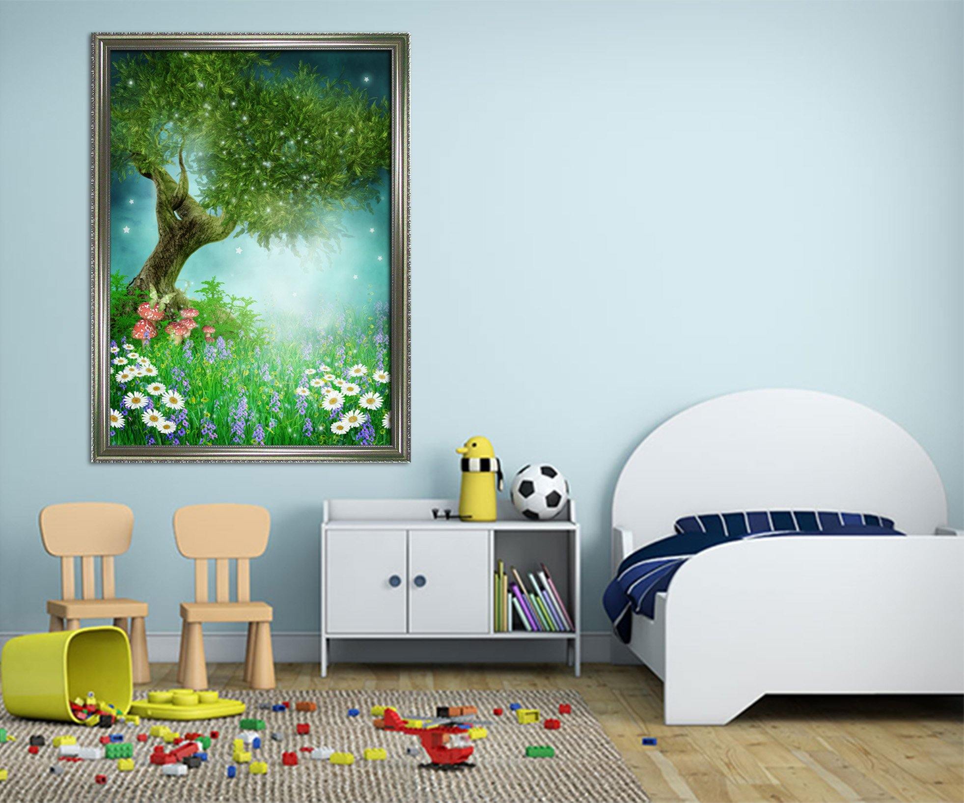 3D Mushroom Star 136 Fake Framed Print Painting Wallpaper AJ Creativity Home