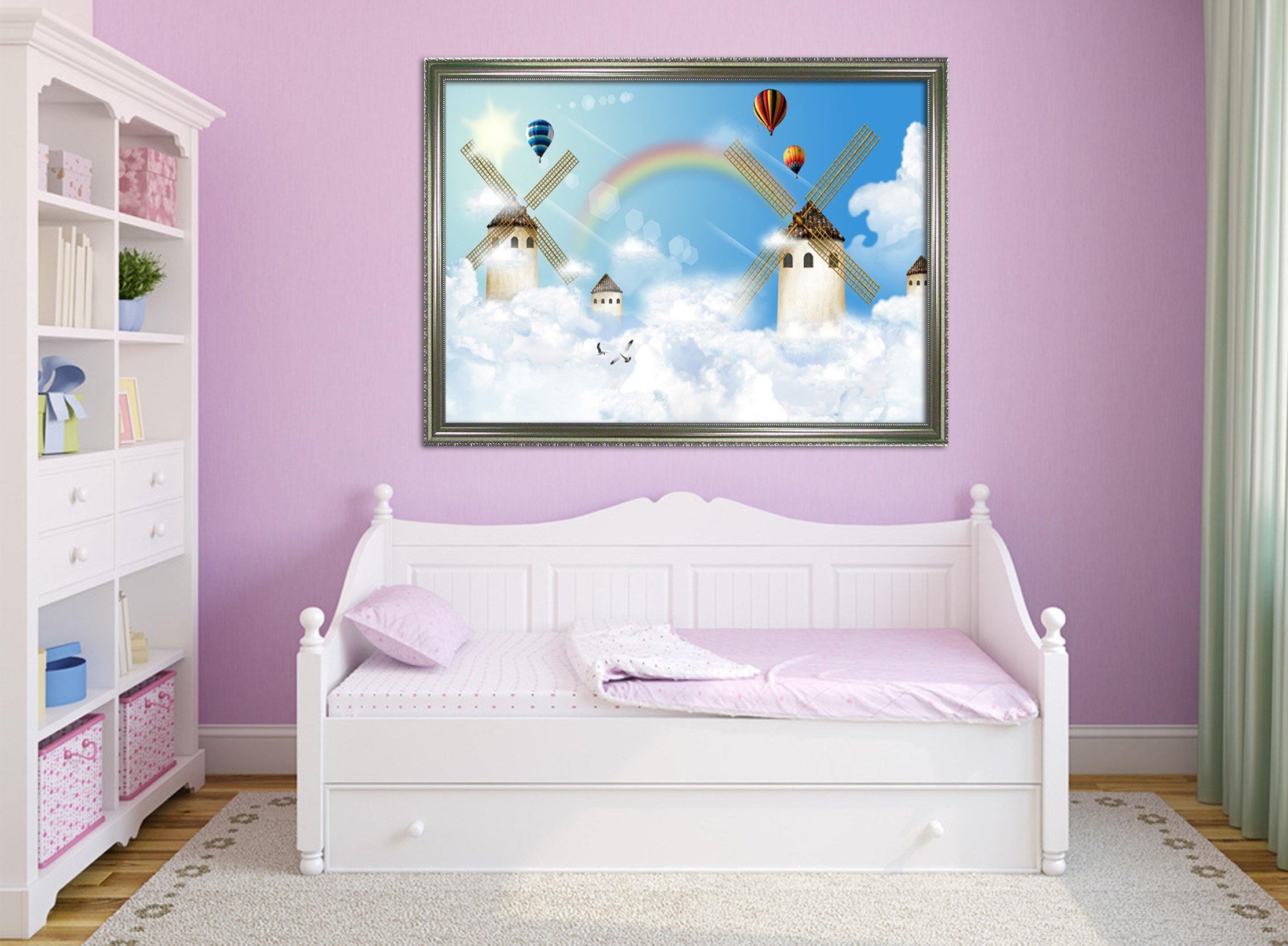 3D Beautiful Rainbow 188 Fake Framed Print Painting Wallpaper AJ Creativity Home