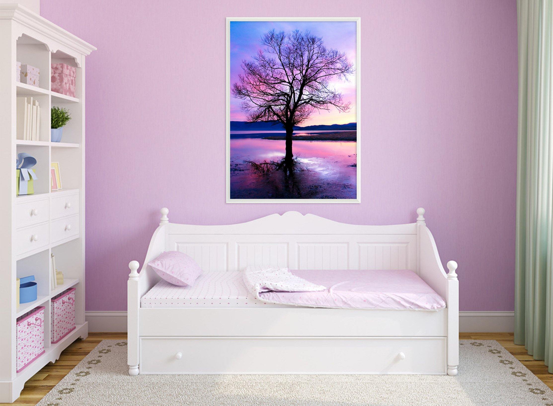 3D Purple Sky 129 Fake Framed Print Painting Wallpaper AJ Creativity Home