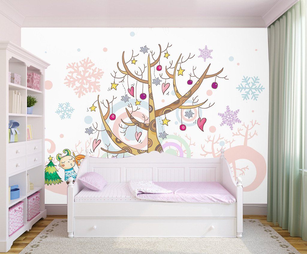 3D Tree Flower Childhood 302 Wallpaper AJ Wallpaper