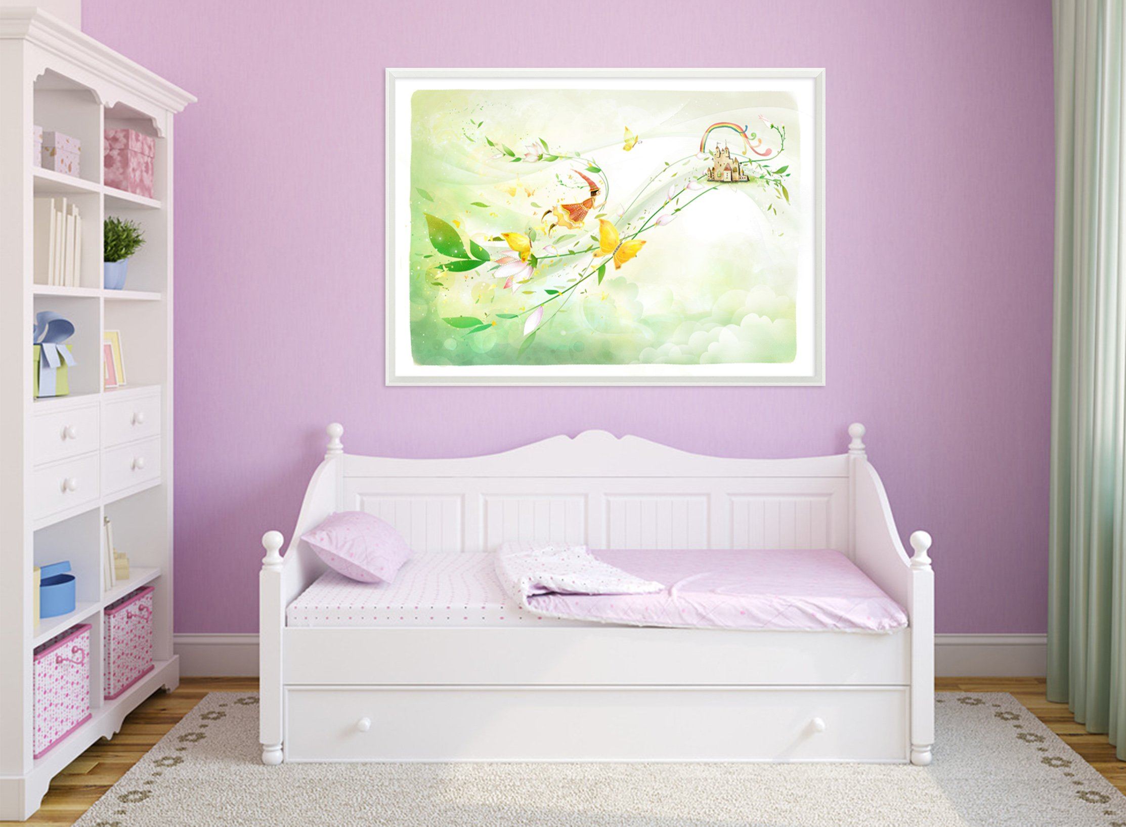 3D Small Castle 010 Fake Framed Print Painting Wallpaper AJ Creativity Home