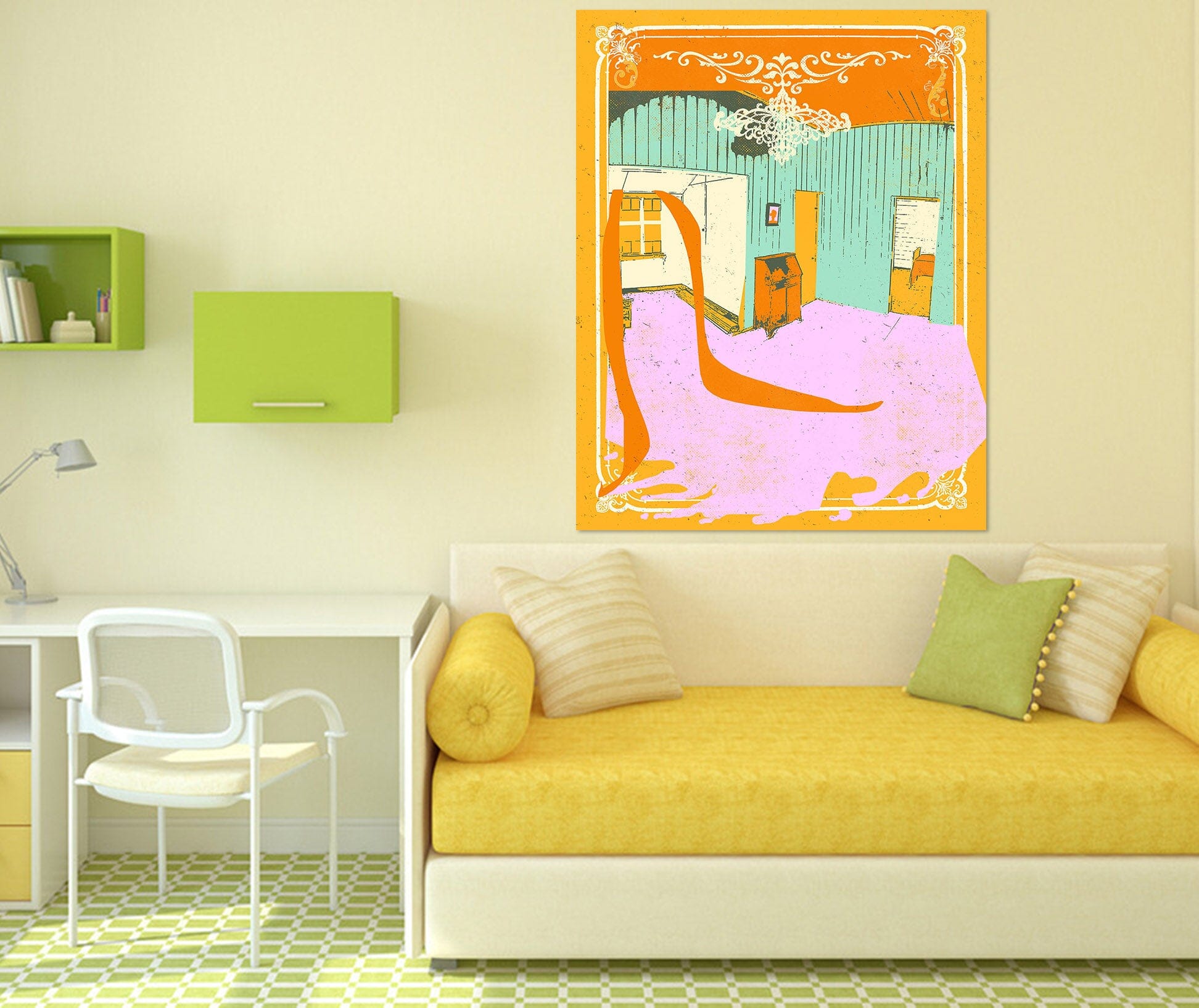 3D Cozy Room 023 Showdeer Wall Sticker Wallpaper AJ Wallpaper 2