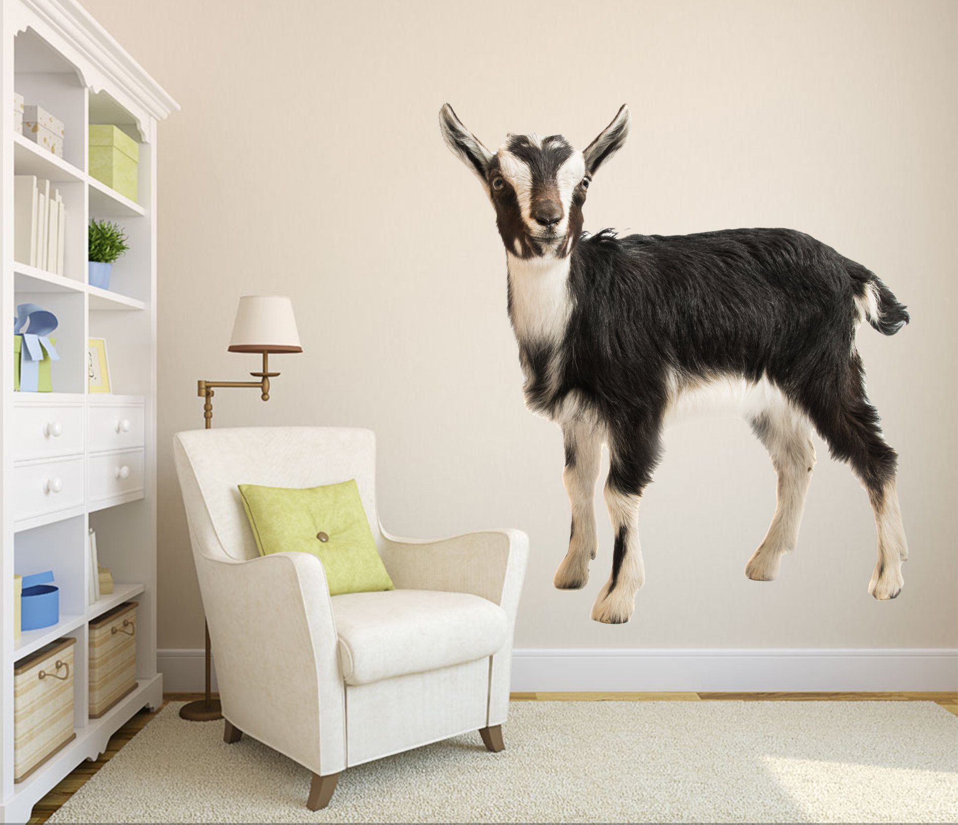 3D Grey Lamb 136 Animals Wall Stickers Wallpaper AJ Wallpaper