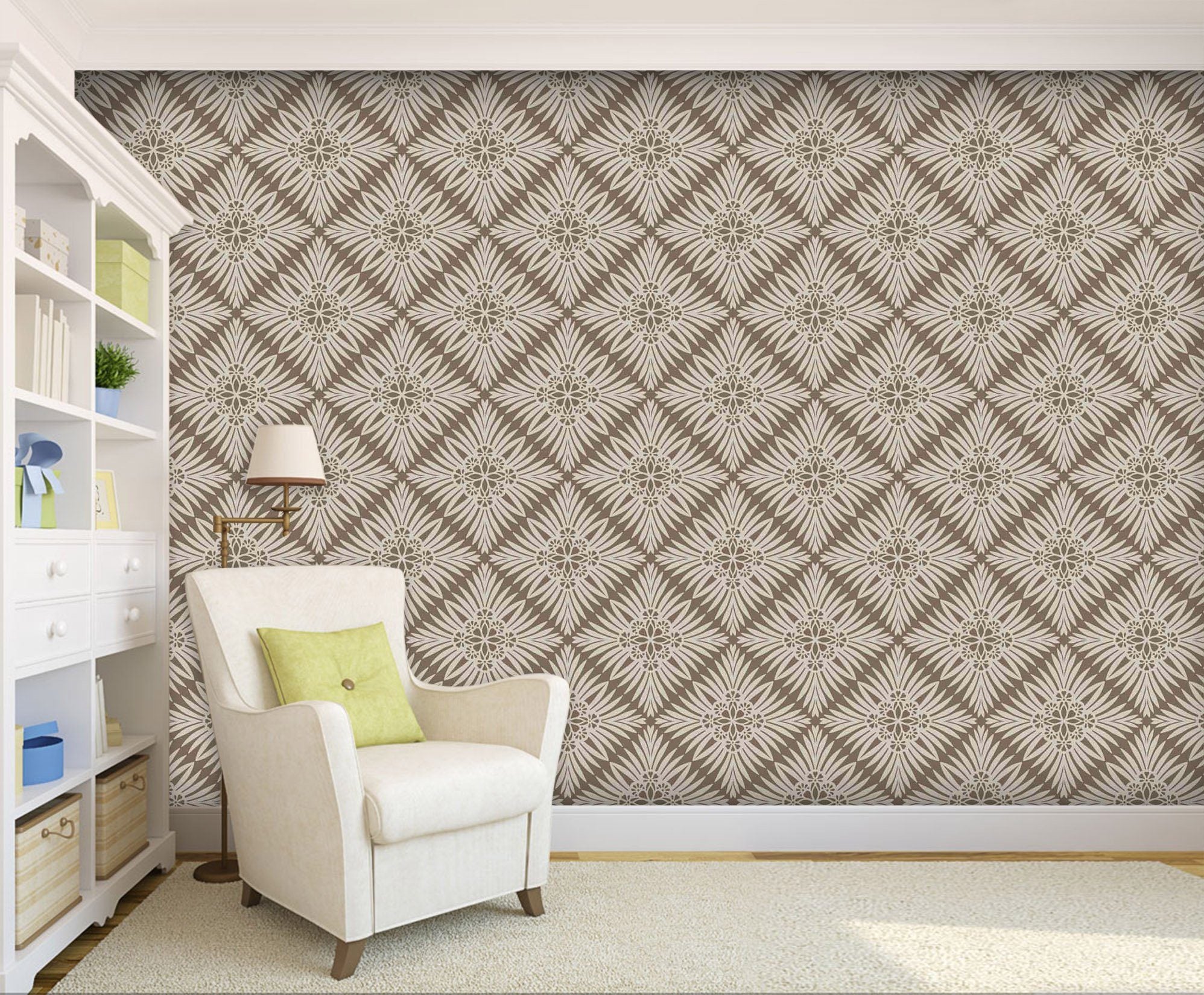 3D Complex Traditional Flower 575 Wallpaper AJ Wallpaper 