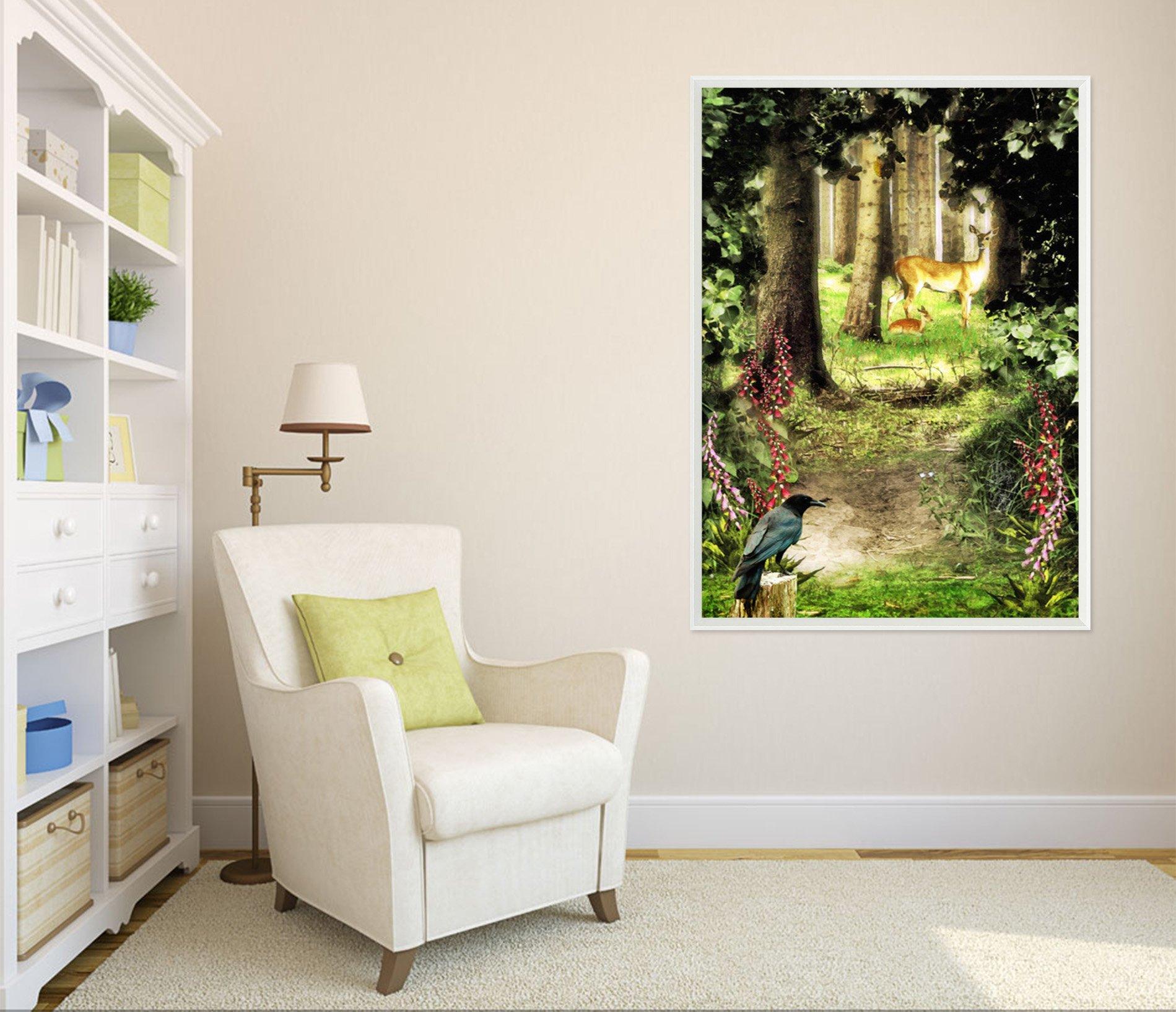 3D Forest Animals 124 Fake Framed Print Painting Wallpaper AJ Creativity Home