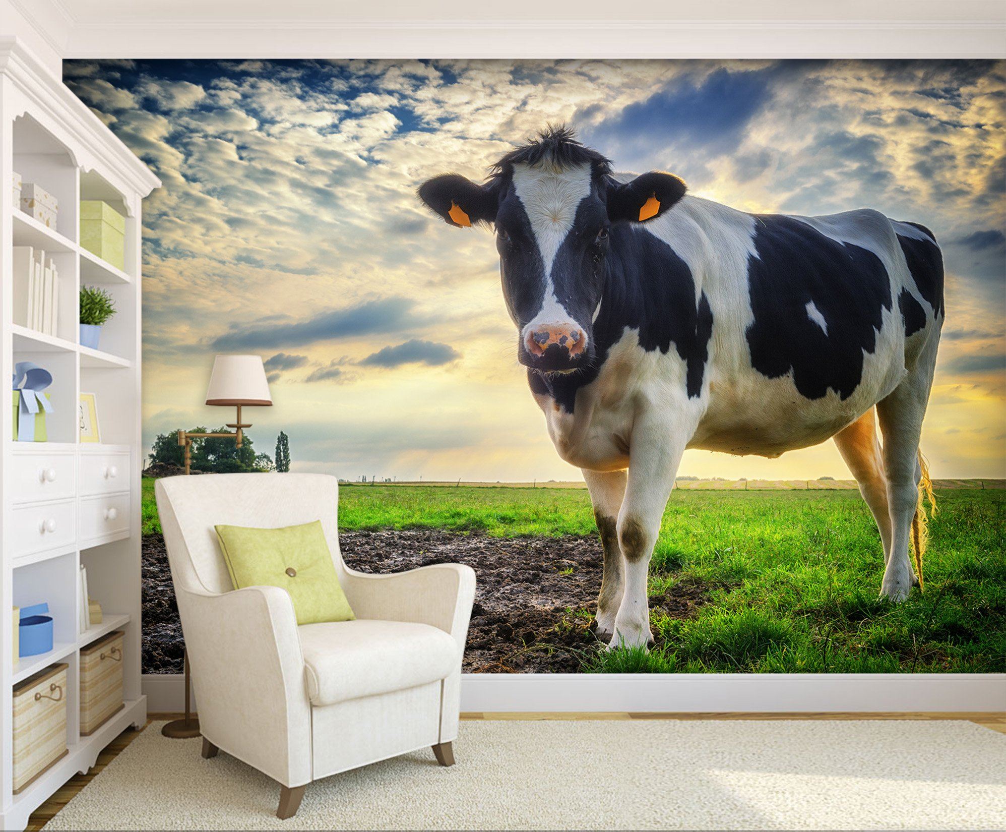 3D Sky Cow 081 Wallpaper AJ Wallpaper