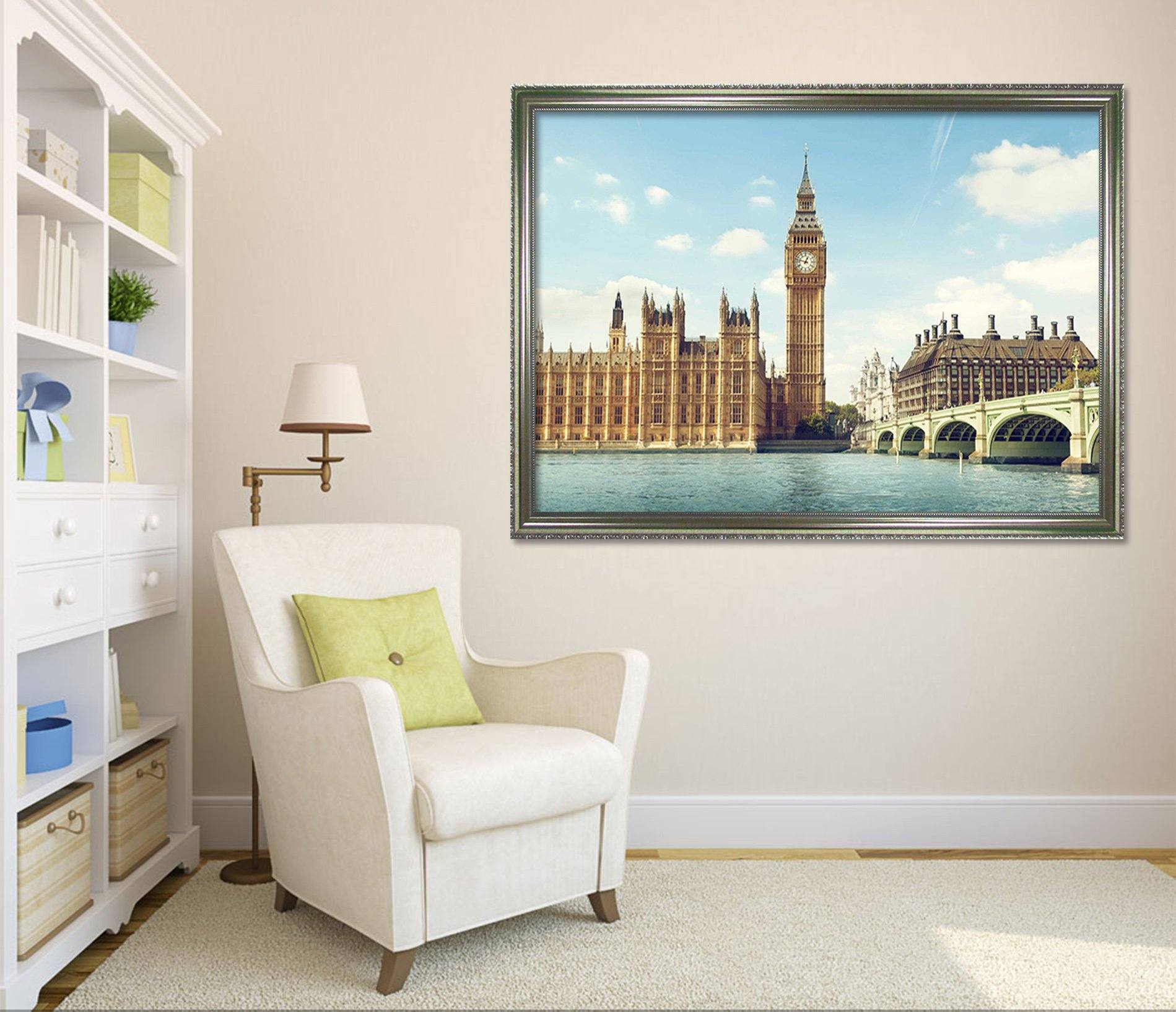 3D Bell Tower 087 Fake Framed Print Painting Wallpaper AJ Creativity Home