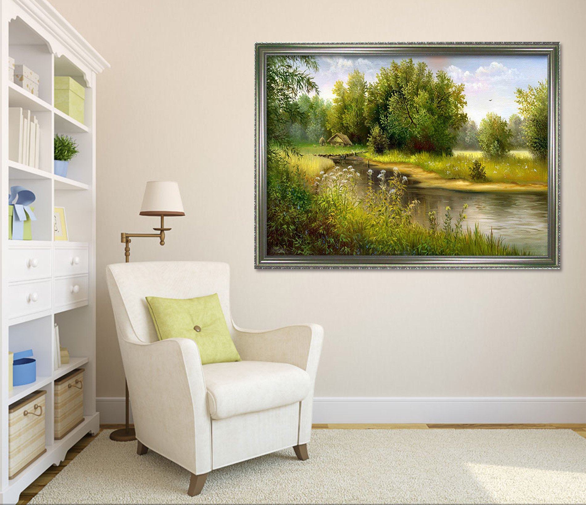 3D Small Wooden House 165 Fake Framed Print Painting Wallpaper AJ Creativity Home