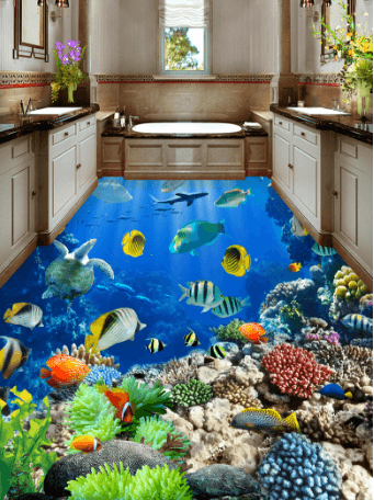 3D Sea World 394 Floor Mural Wallpaper AJ Wallpaper 2