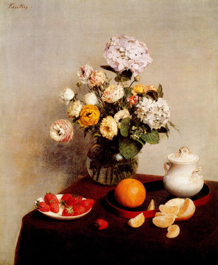 Fruits And Flowers Vase Wallpaper AJ Wallpaper