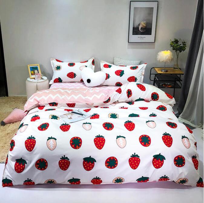3D Strawberry 3065 Bed Pillowcases Quilt
