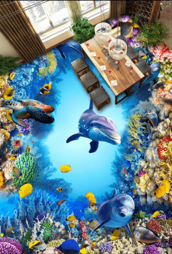 3D Deep Sea World 391 Floor Mural Wallpaper AJ Wallpaper 2