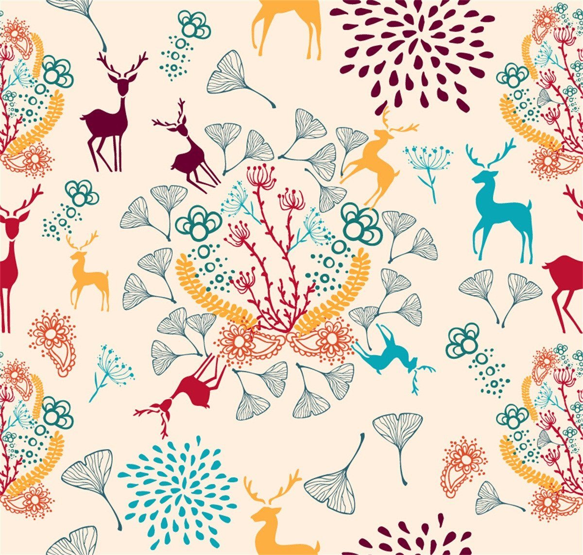 3D Christmas Deer Pattern 88 Wallpaper AJ Wallpaper 2