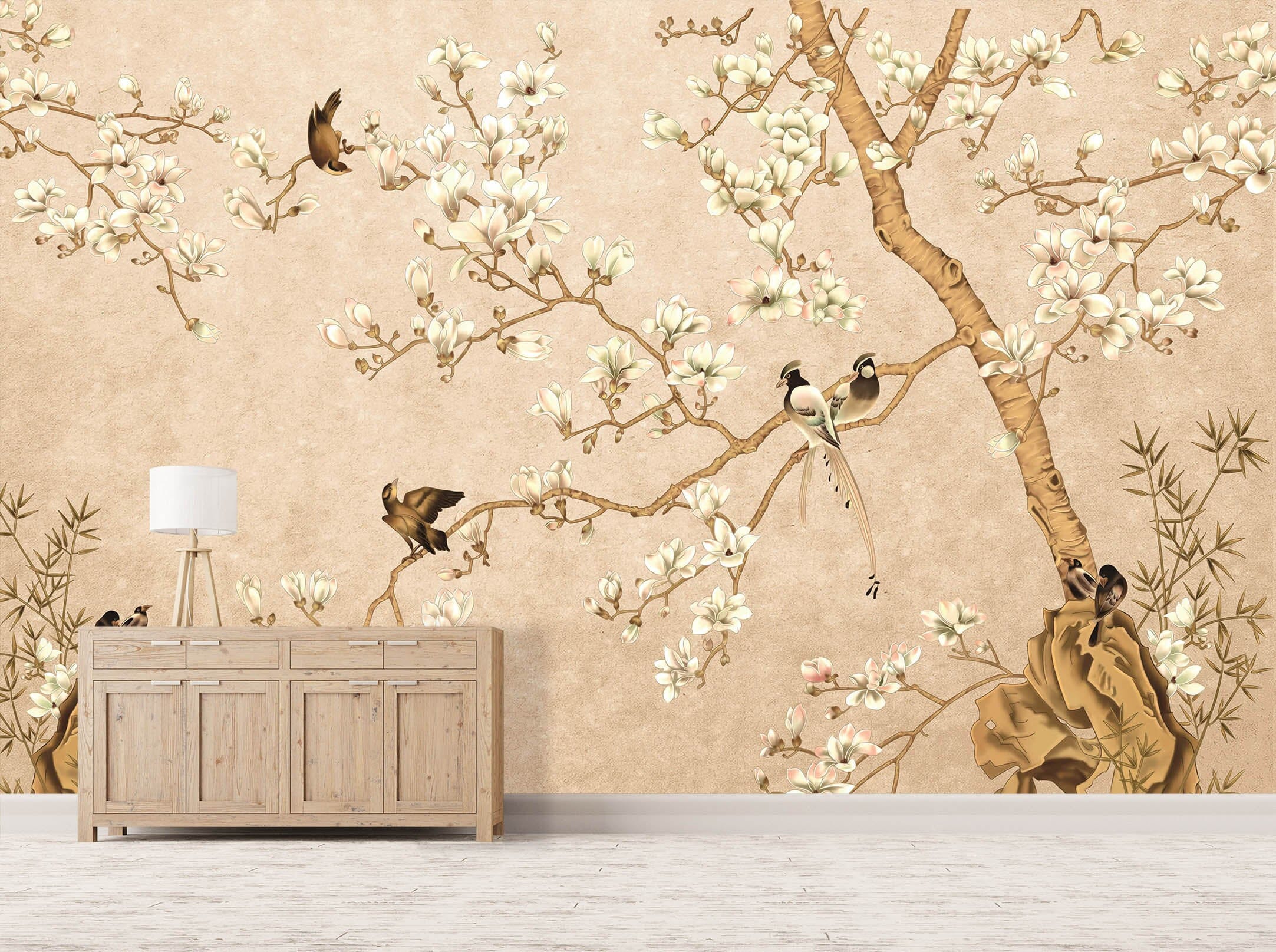 3D Flower Bird 1437 Wall Murals Wallpaper AJ Wallpaper 2